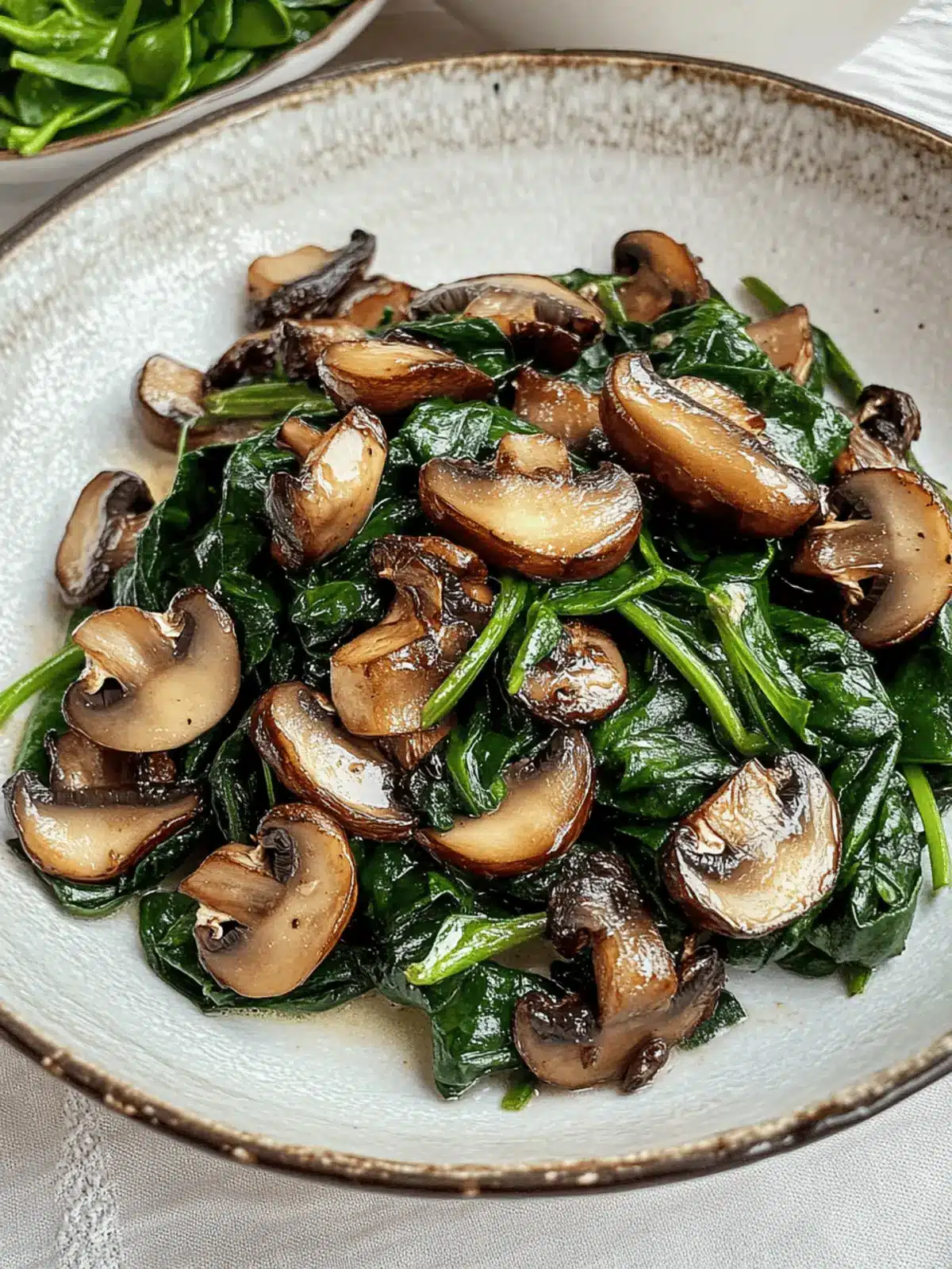 Saut ed Mushrooms with Spinach: Quick, Healthy Dinner Delight 3 Saut ed Mushrooms with Spinach