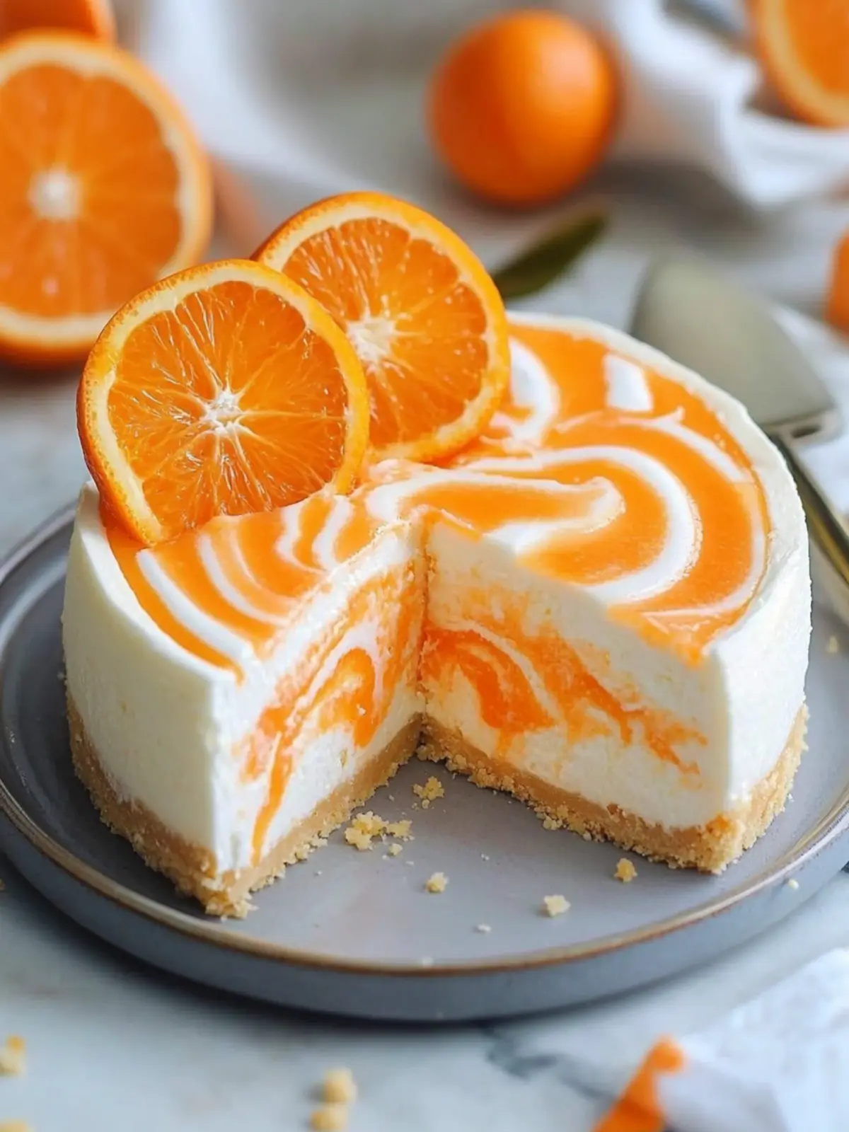 Zesty Orange Creamsicle Cheesecake You ll Love This Summer 2 Orange Creamsicle Cheesecake