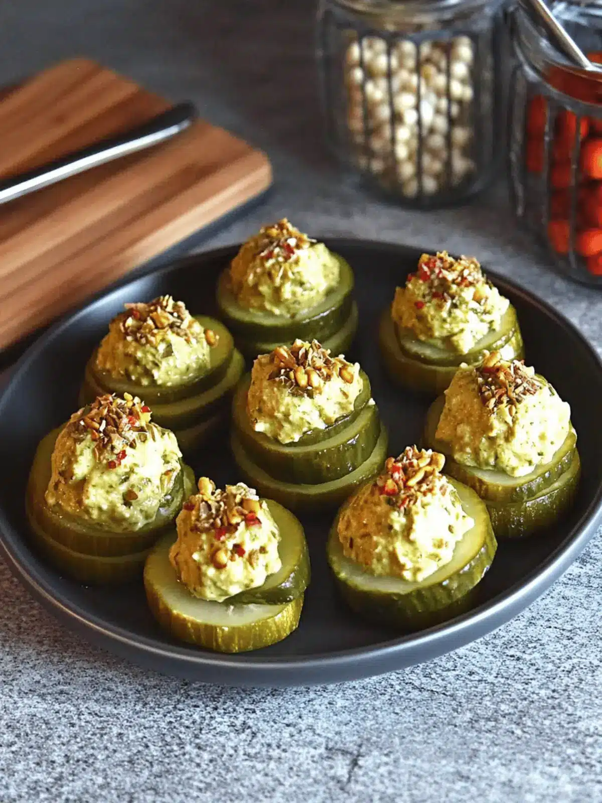 Zesty Deviled Pickles that Will Steal the Snack Show! 4 Deviled Pickles