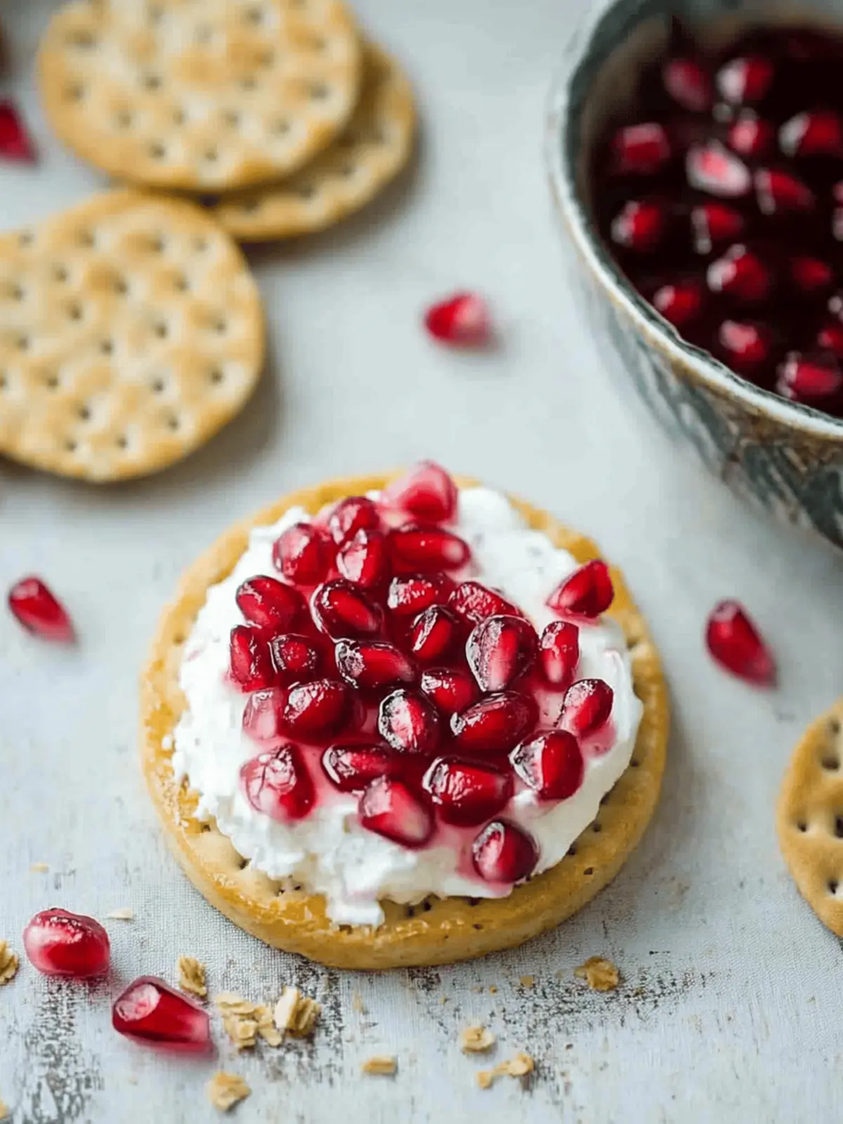 Pomegranate Cream Cheese and Crackers: A Delightful Party Snack 4 Pomegranate Cream Cheese and Crackers