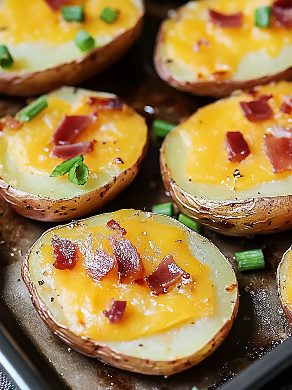 Mouthwatering Baked Potato Slices with Cheesy Bacon Bliss 3 Baked Potato Slices