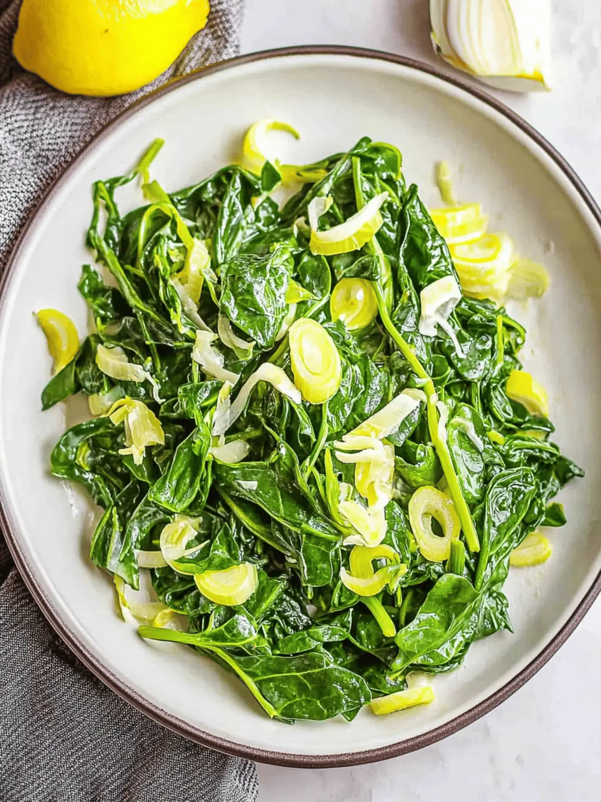 Saut ed Spinach and Leeks: A Quick Flavor-Packed Side Dish 2 Saut ed Spinach and Leeks