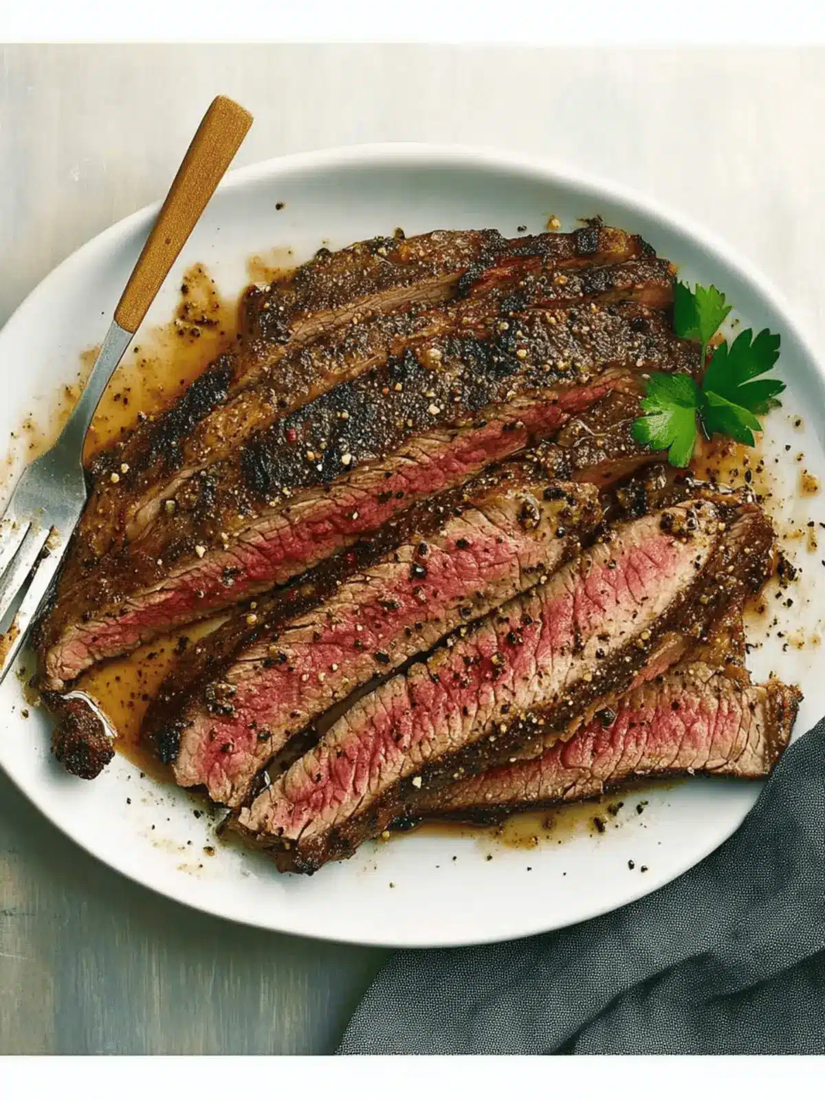 Pepper-Crusted Flank Steak: Perfect Grill for Summer Picnics 2 Pepper-Crusted Flank Steak