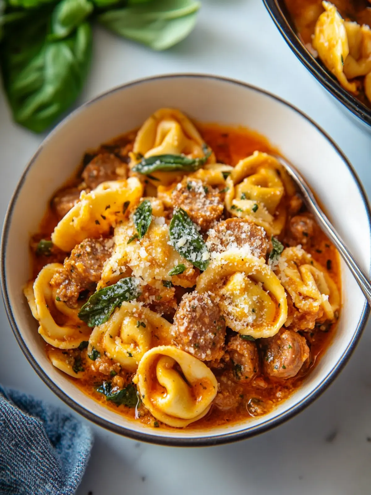 Easy Crockpot Cheese Tortellini and Sausage Delight! 3 Crockpot Cheese Tortellini and Sausage
