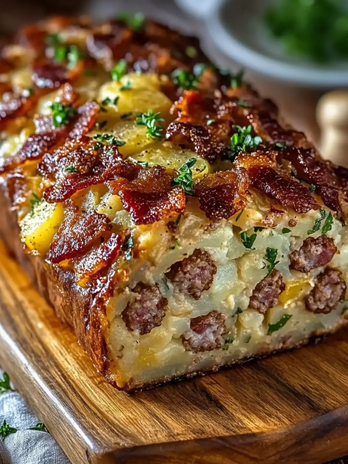 Ultimate Bacon and Sausage-Stuffed Potato Loaf for Comfort Food Lovers 3 Bacon and Sausage-Stuffed Potato Loaf