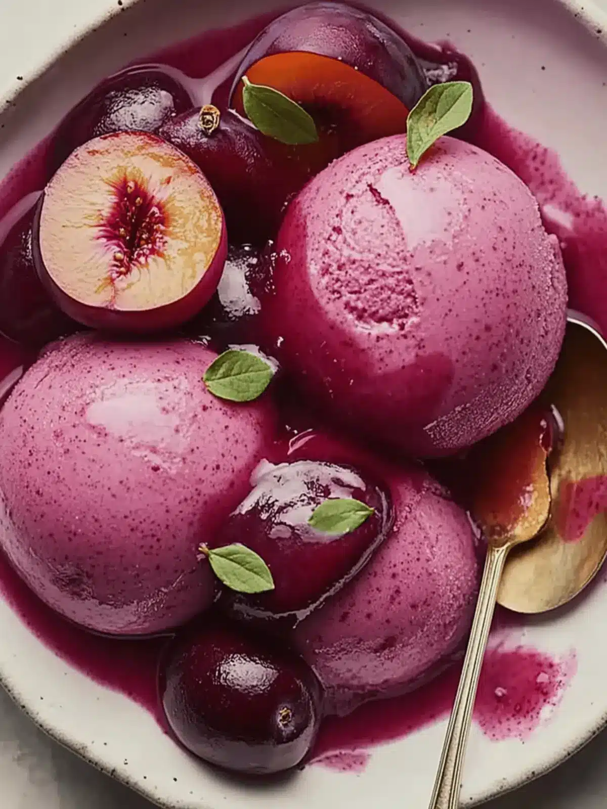 Refreshing Cardamom Plum Sorbet You Can Make at Home 4 Cardamom Plum Sorbet
