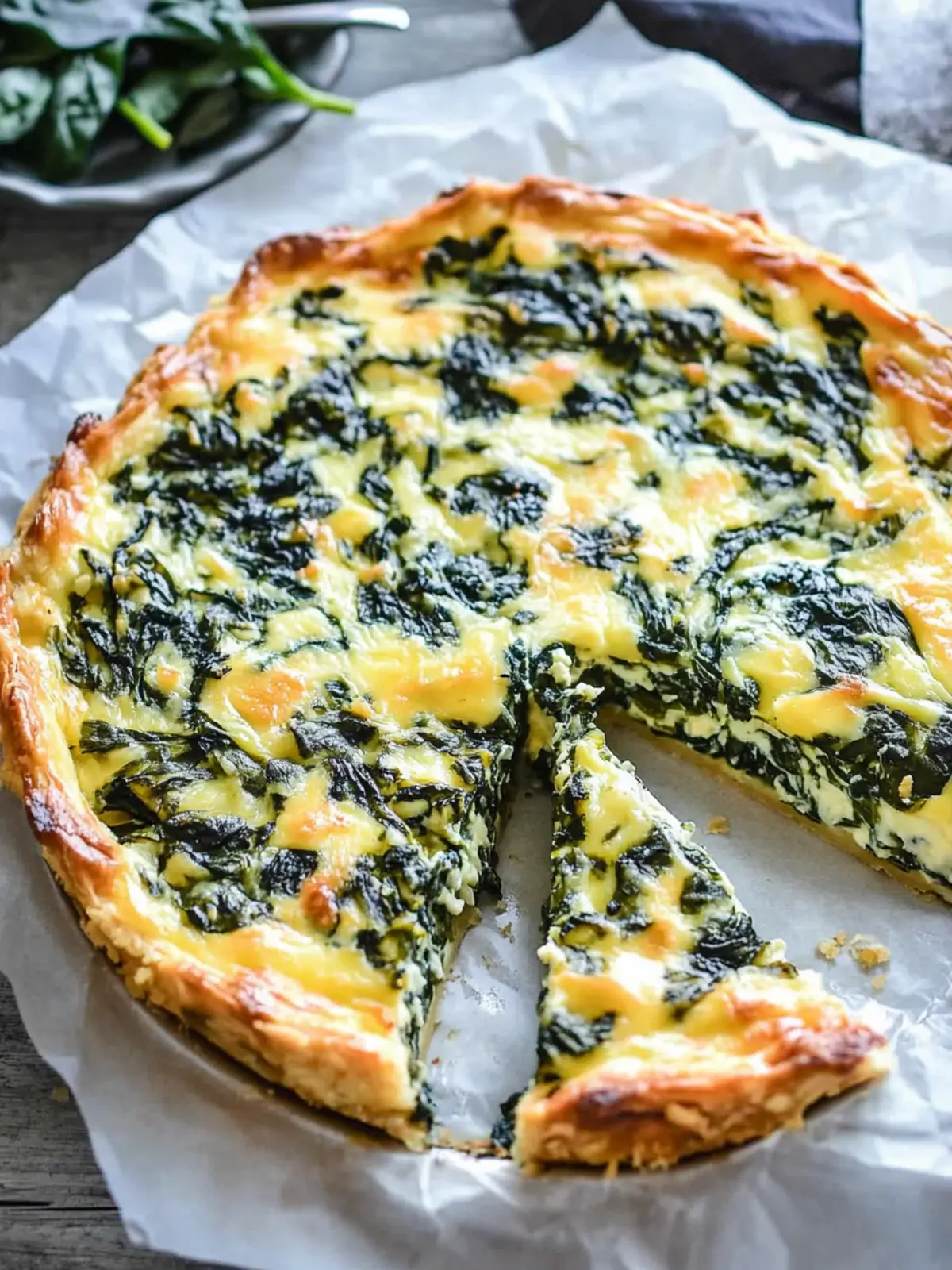 Easy Crustless Spinach Cheese Pie You ll Love for Dinner 3 Crustless Spinach Cheese Pie