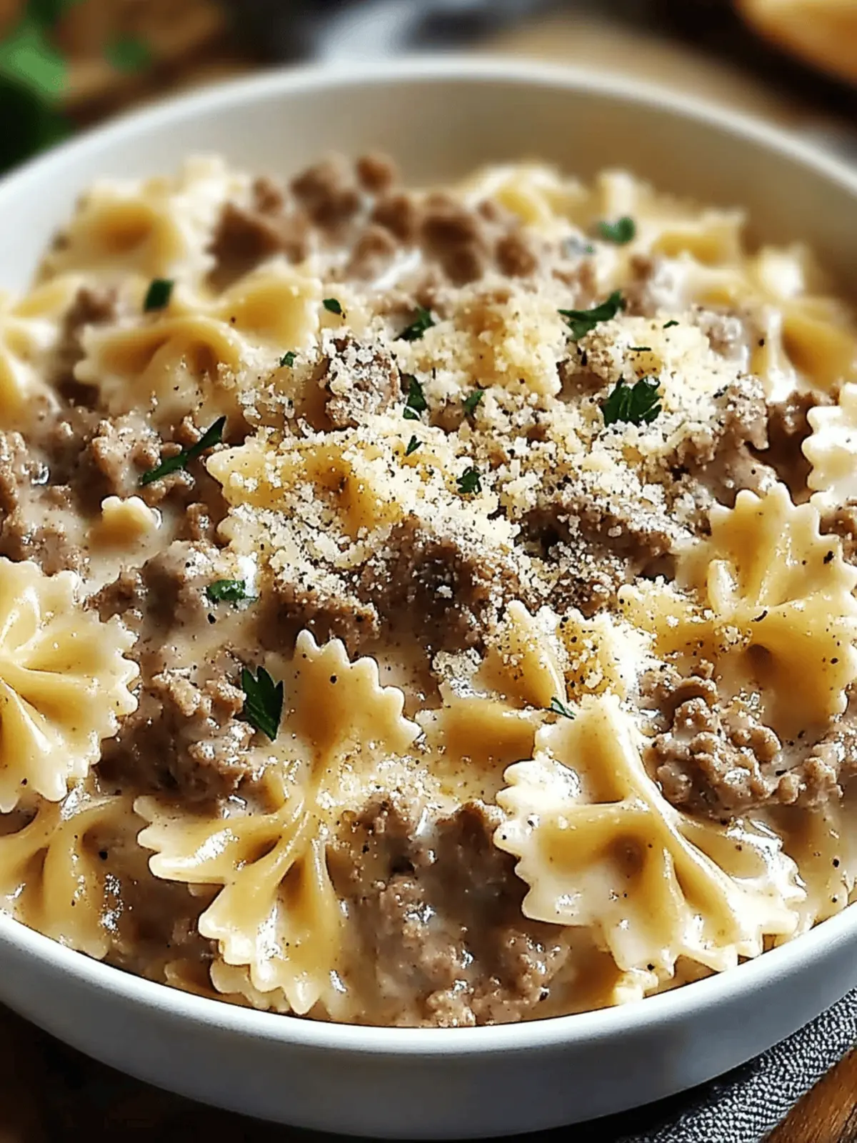 Creamy Parmesan Garlic Beef Bowtie Pasta in Just 30 Minutes 3 Creamy Parmesan Garlic Beef Bowtie Pasta