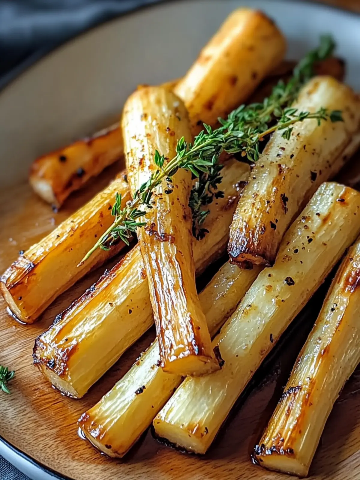 Delicious Maple Roasted Parsnips with Thyme You ll Love 3 Maple Roasted Parsnips