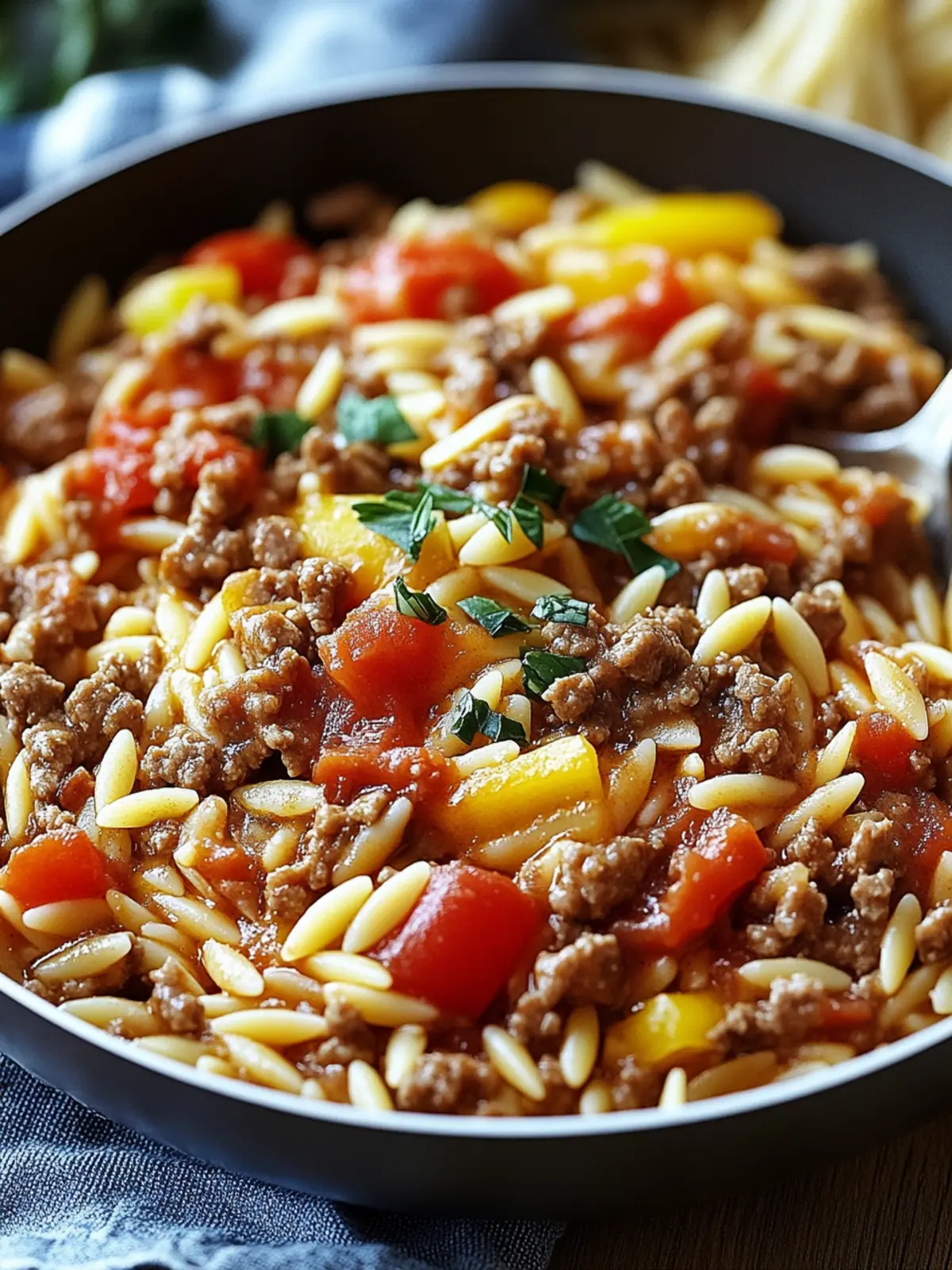 Ground Beef and Orzo Skillet: Your Go-To Cozy Weeknight Meal 4 Ground Beef and Orzo Skillet