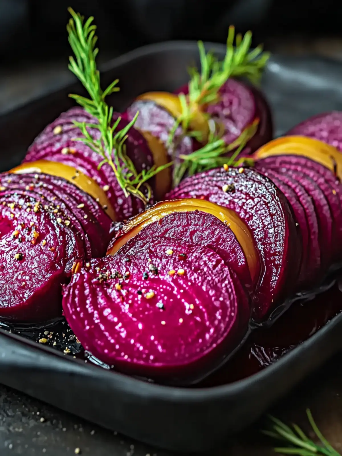 Roasted Hasselback Beets with Zesty Dill Dressing Delight 2 Roasted Hasselback Beets