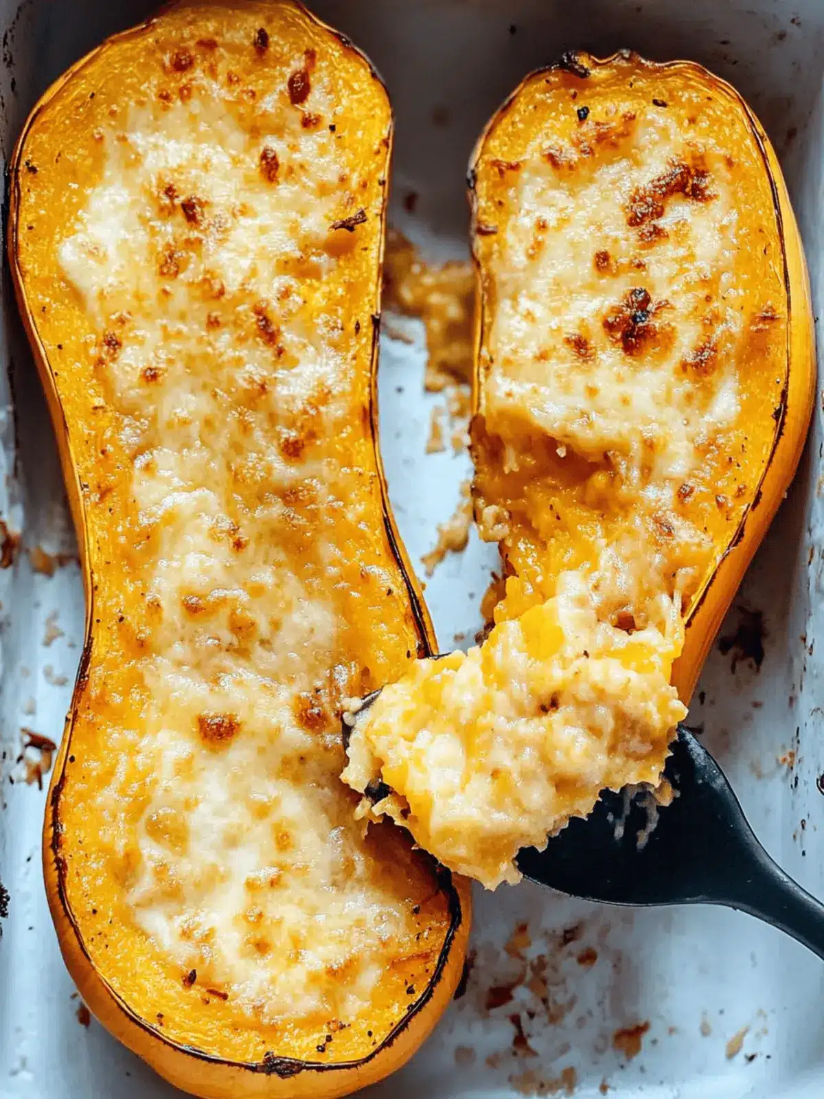 Mouthwatering Baked Butternut Squash with a Cheesy Twist 2 Baked Butternut Squash