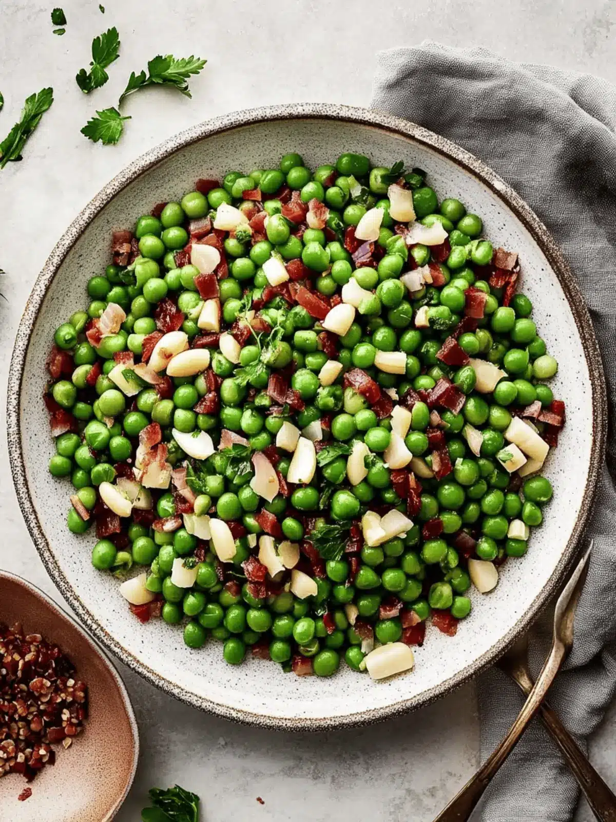 Irresistible Thanksgiving Peas with Pancetta and Pear Delight 4 Thanksgiving Peas