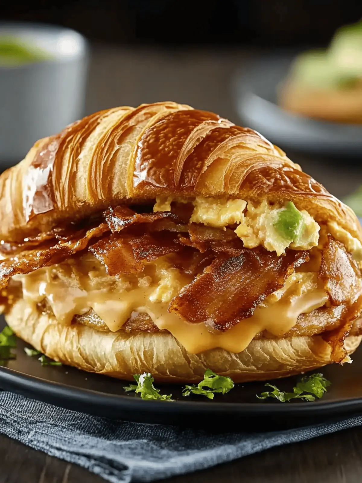 Customizable Maple Mustard Croissant Breakfast Sandwich Bliss 4 Maple Mustard Croissant Breakfast Sandwich