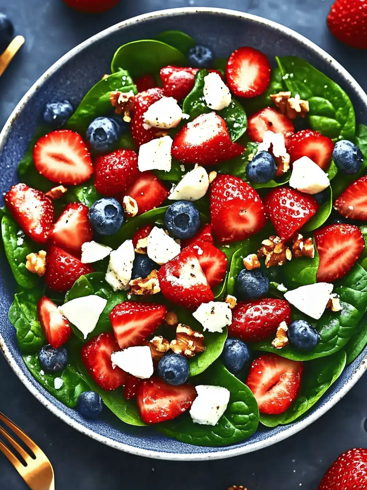 Vibrant Strawberry Spinach Salad with Sweet Balsamic Glaze 3 Strawberry Spinach Salad