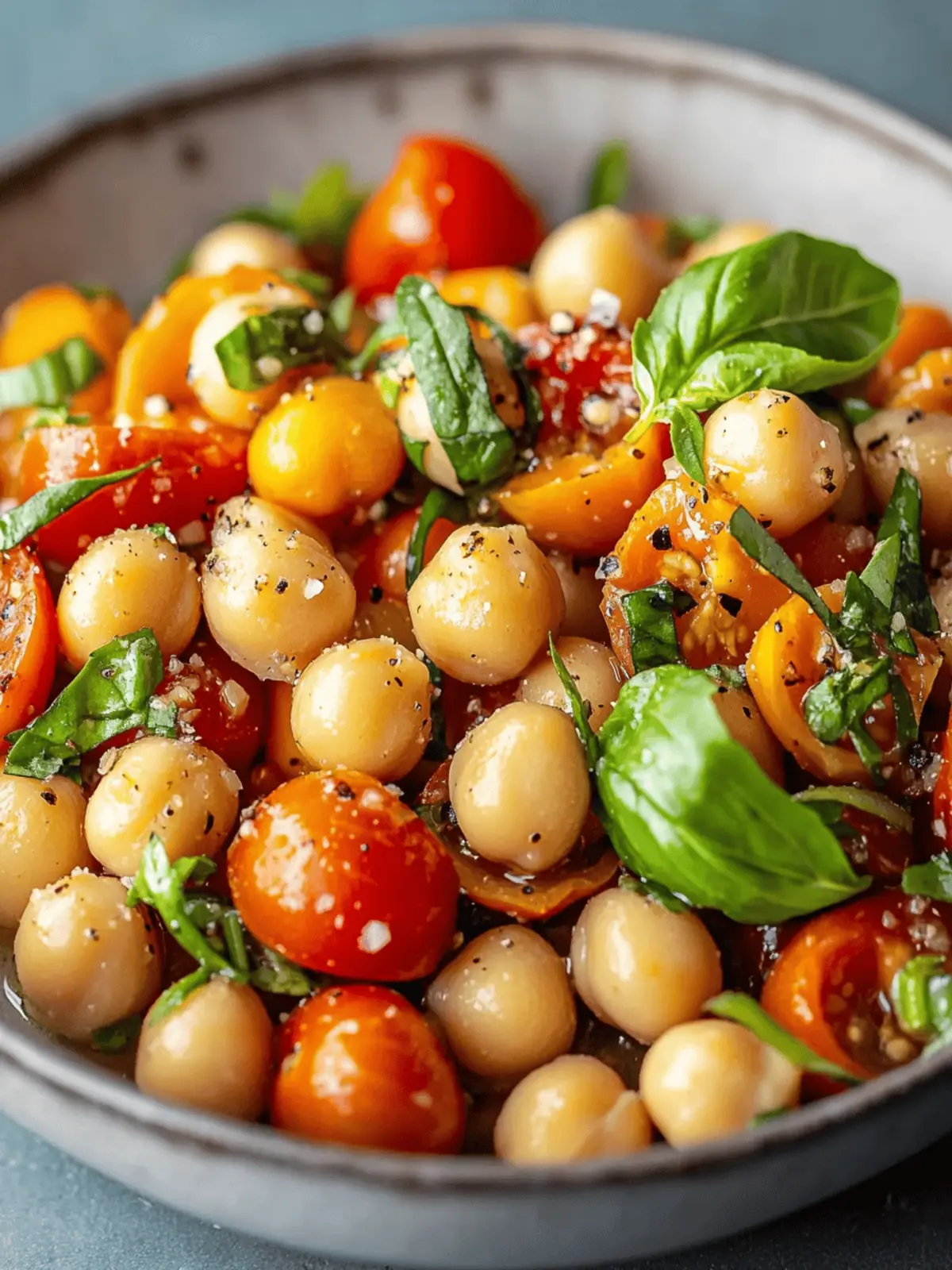 Bright and Fresh Chickpea Tomato Basil Salad in Just 15 Minutes 2 Chickpea Tomato Basil Salad