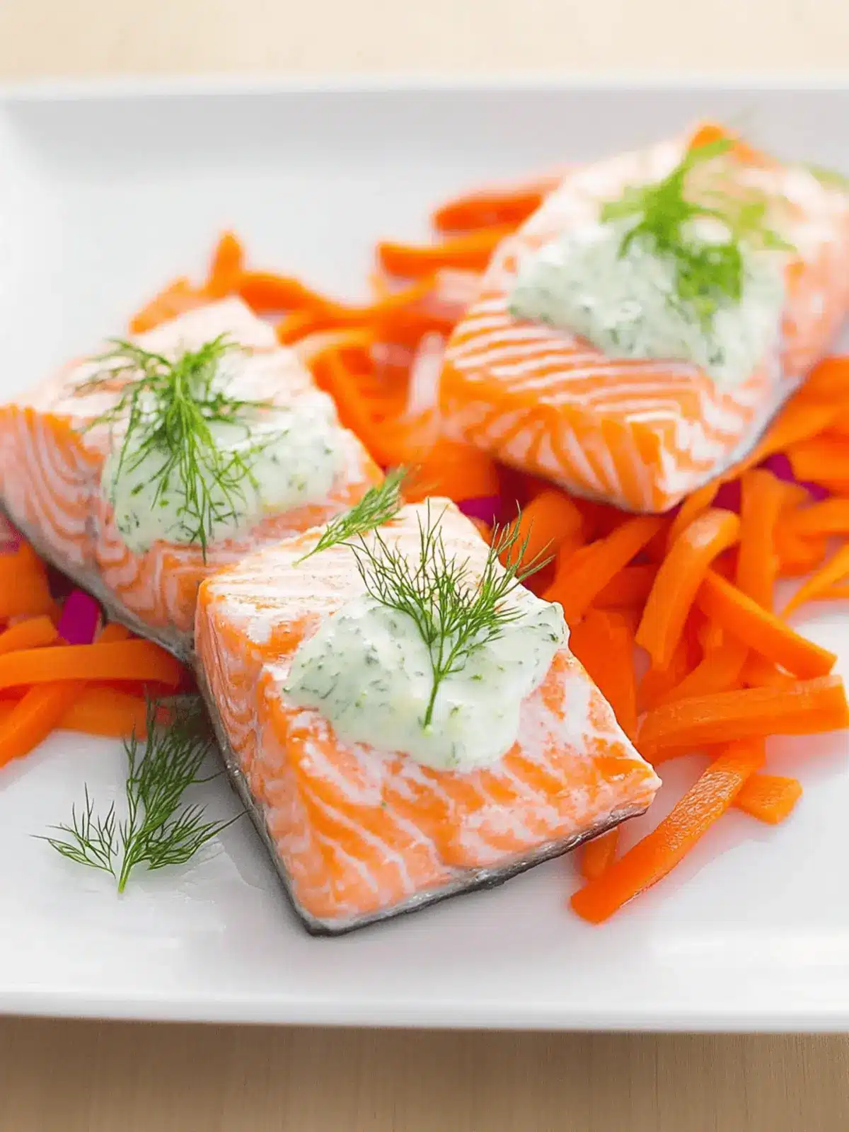 Dill-Poached Salmon with Creamy Yogurt Sauce for Easy Elegance 3 Dill-Poached Salmon