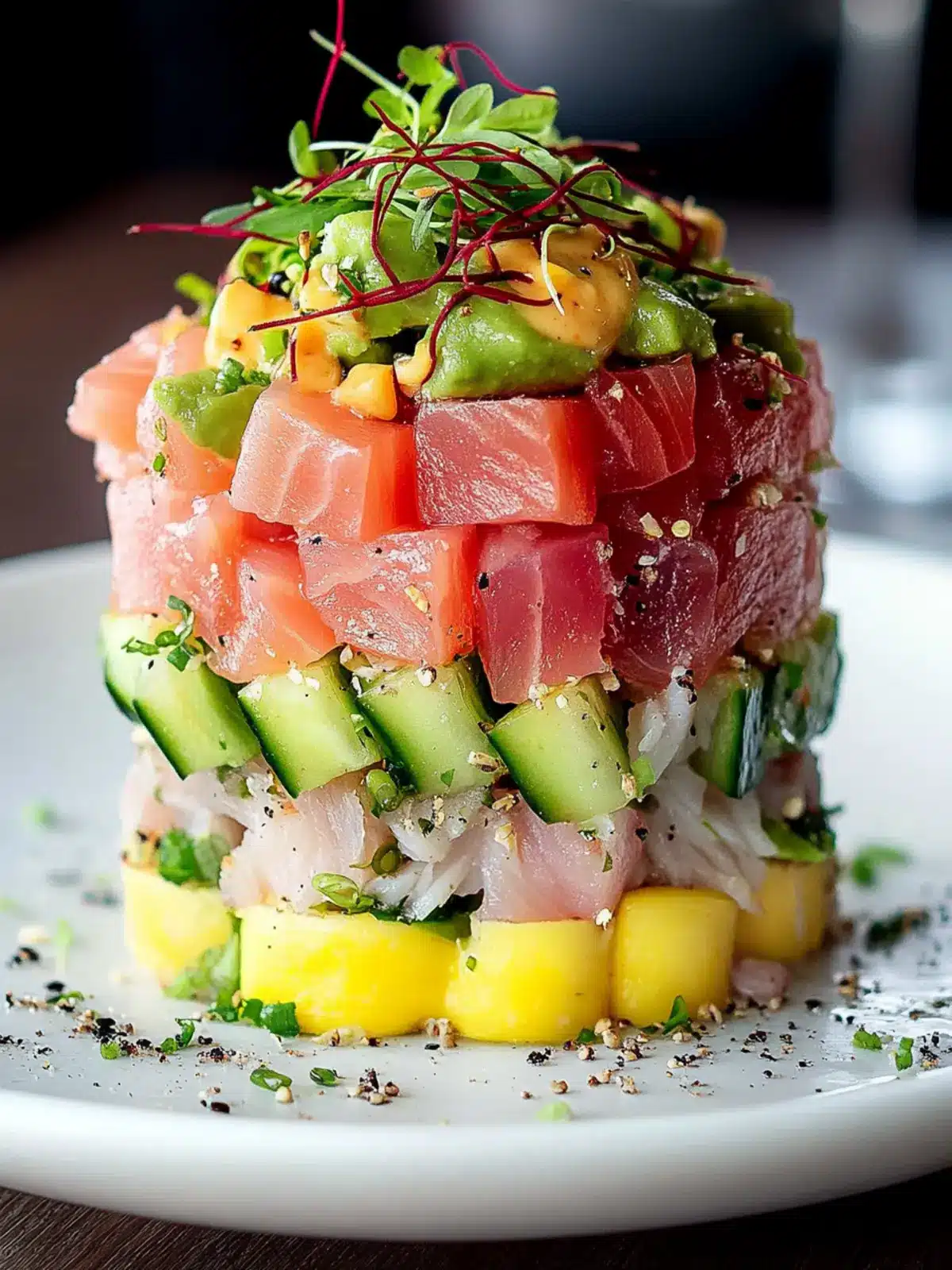 Delightful Crab and Ahi Tuna Tower for a Fresh Twist at Home 4 Crab and Ahi Tuna Tower