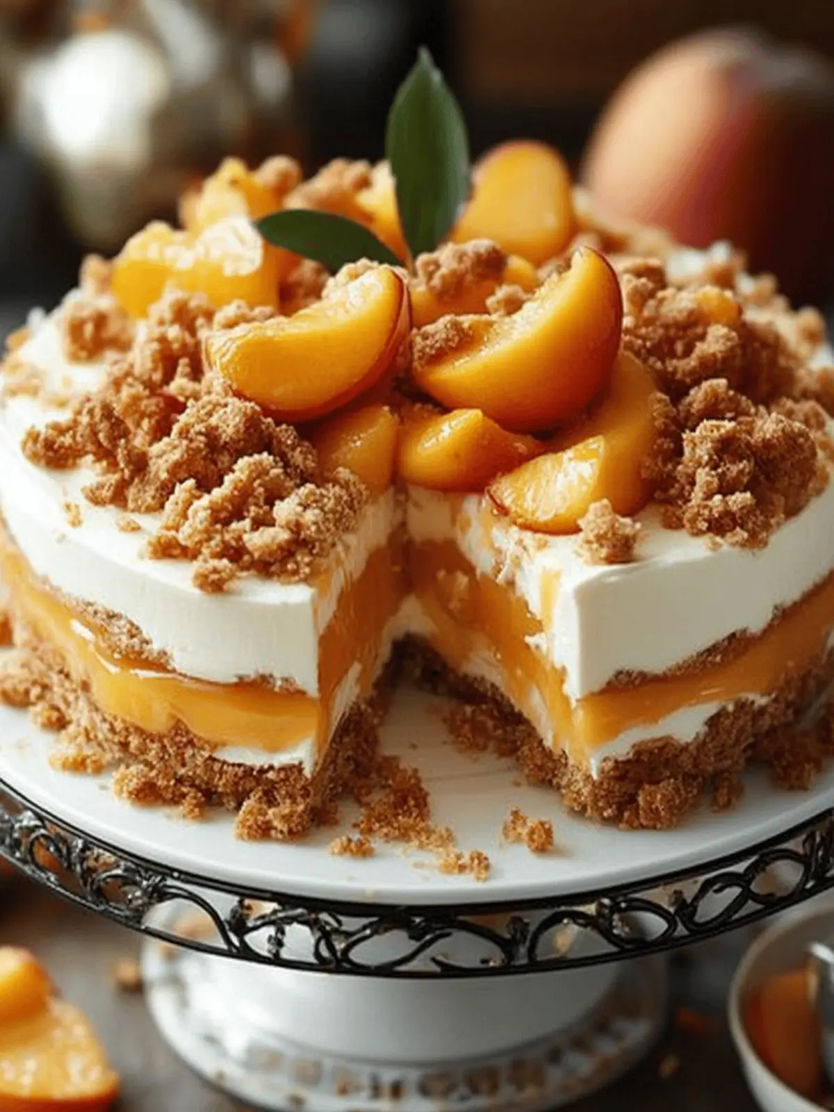 Bourbon Peach Streusel Cheesecake for Summer Bliss 3 Peach Streusel Cheesecake