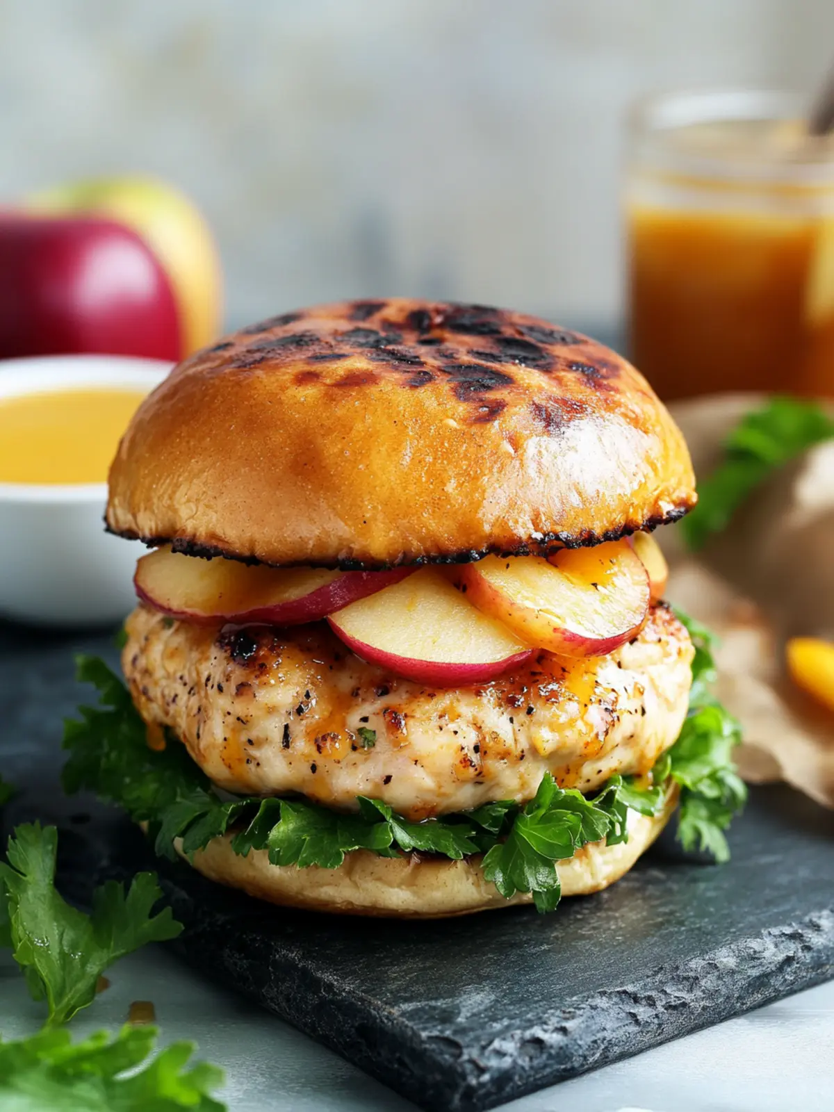 Maple Mustard Apple Chicken Burgers Your New Favorite Meal 4 Maple Mustard Apple Chicken Burgers