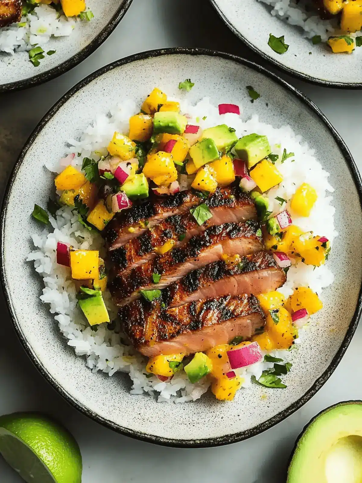 Blackened Tuna Steaks with Mango Avocado Salsa: A Summer Feast 3 Blackened Tuna Steaks with Mango Avocado Salsa