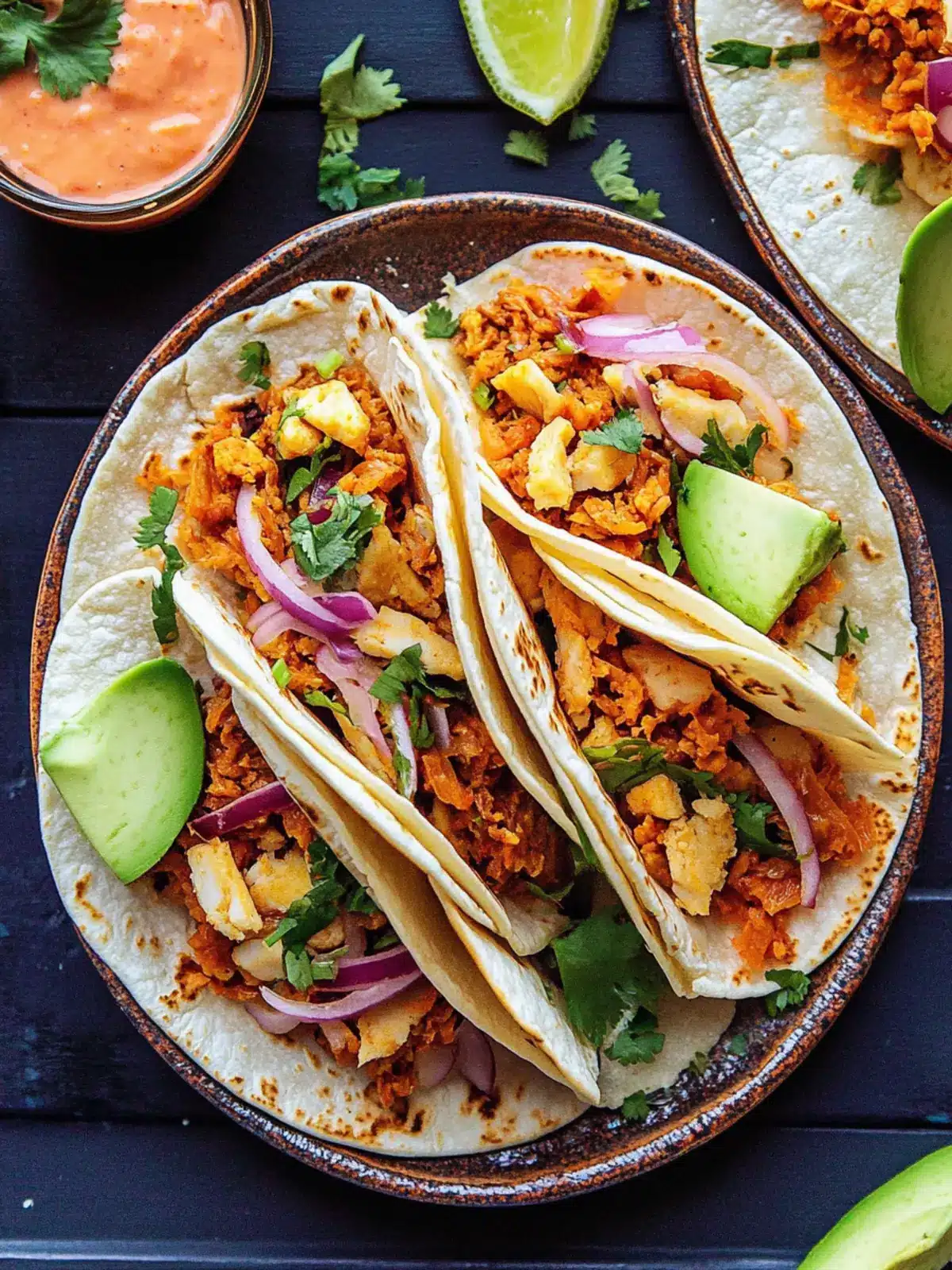 Flavor-Packed Kimchi Tempeh Tacos for Your Taco Night! 2 Kimchi Tempeh Tacos