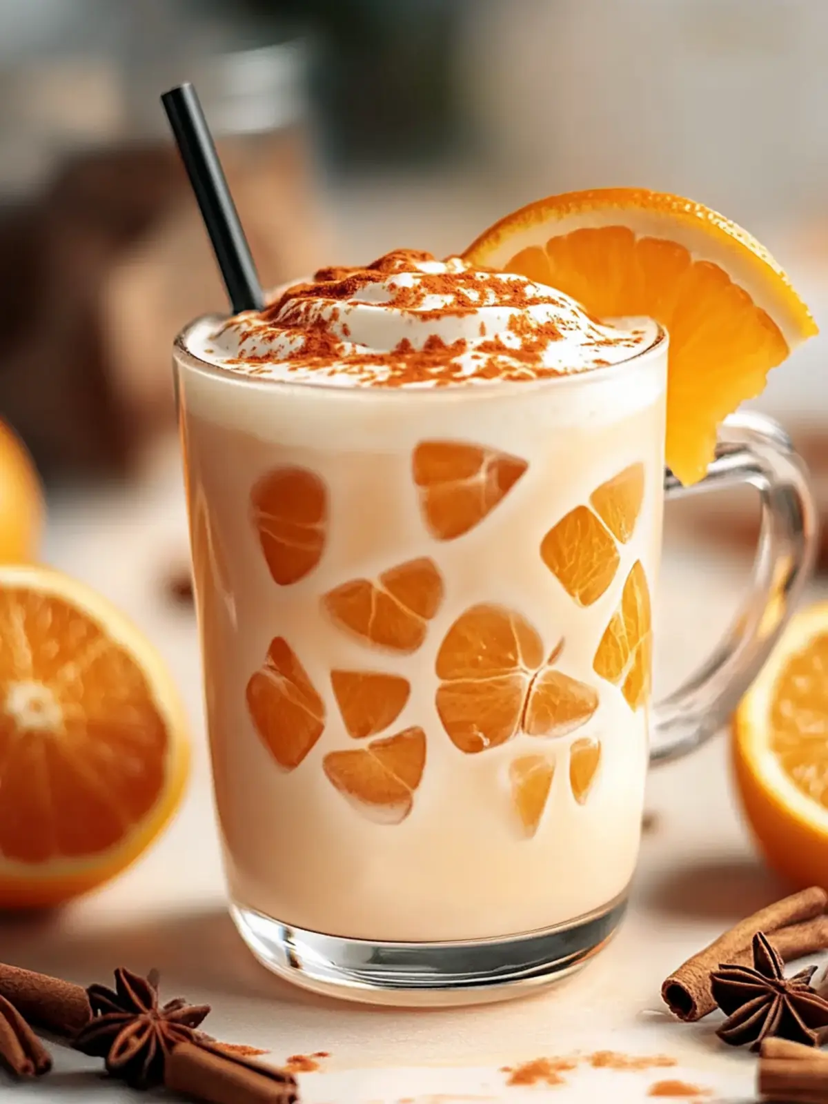 Savor Refreshing Iced Orange Cinnamon Milk Tea Bliss 4 Iced Orange Cinnamon Milk Tea
