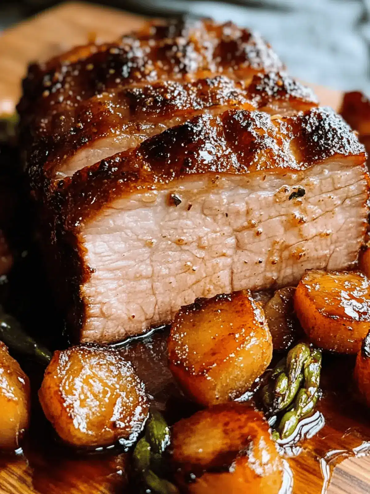 Roasted Honey Garlic Pork That's Sweet, Sticky, and Savory 4 Roasted Honey Garlic Pork