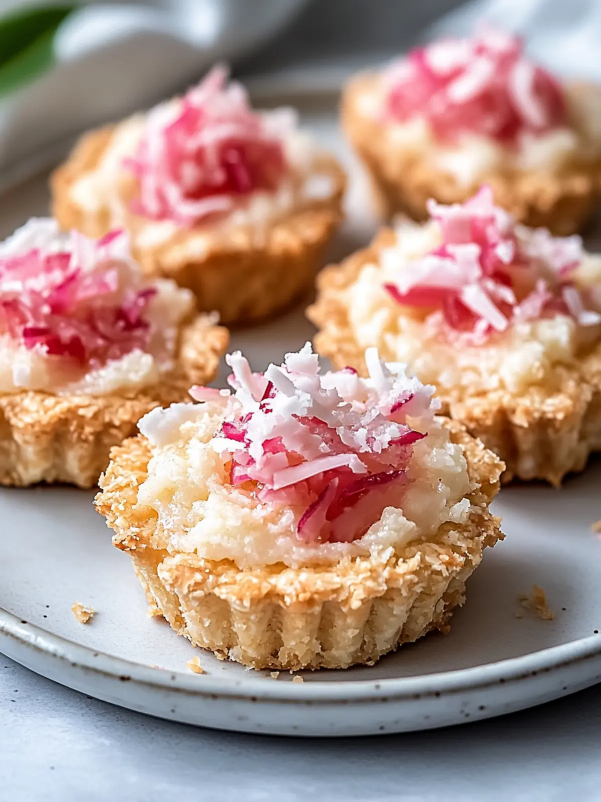 Rhubarb Coconut Macaroon Tarts: Your New Favorite Spring Treat 3 Rhubarb Coconut Macaroon Tarts