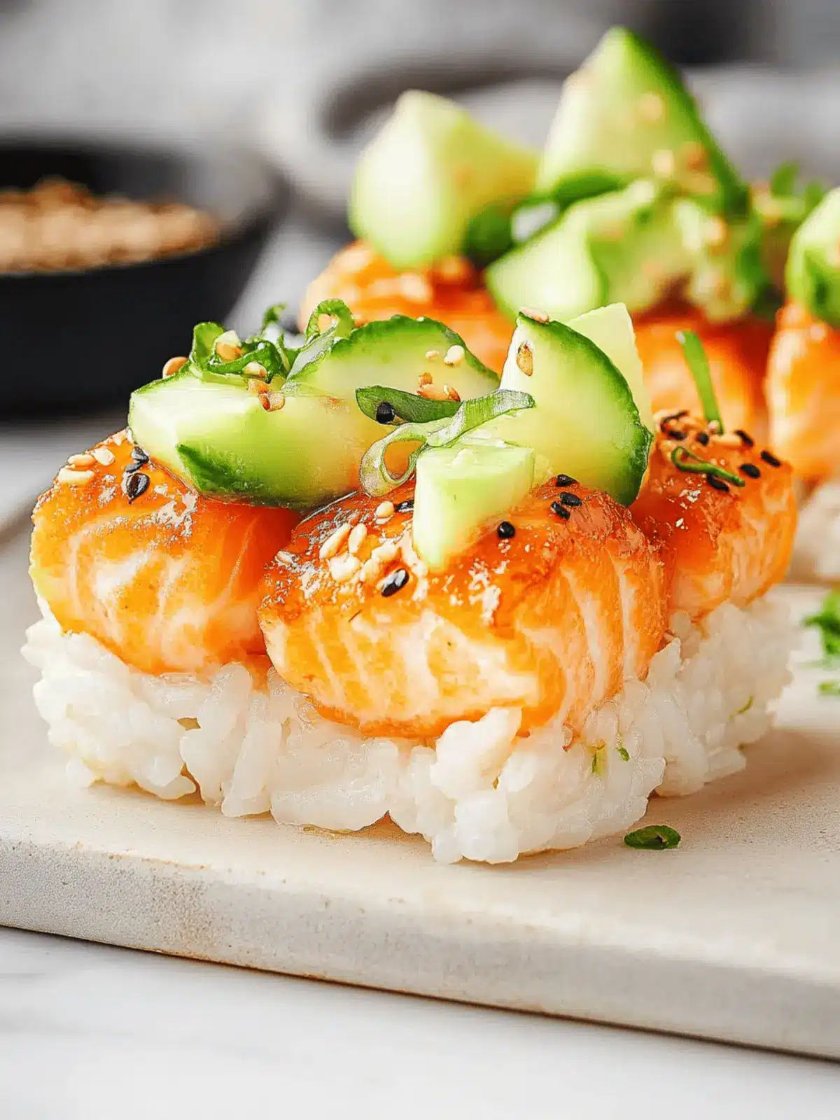 Crispy Rice Salmon with Yuzu: A Flavorful Twist on Sushi 3 Crispy Rice Salmon