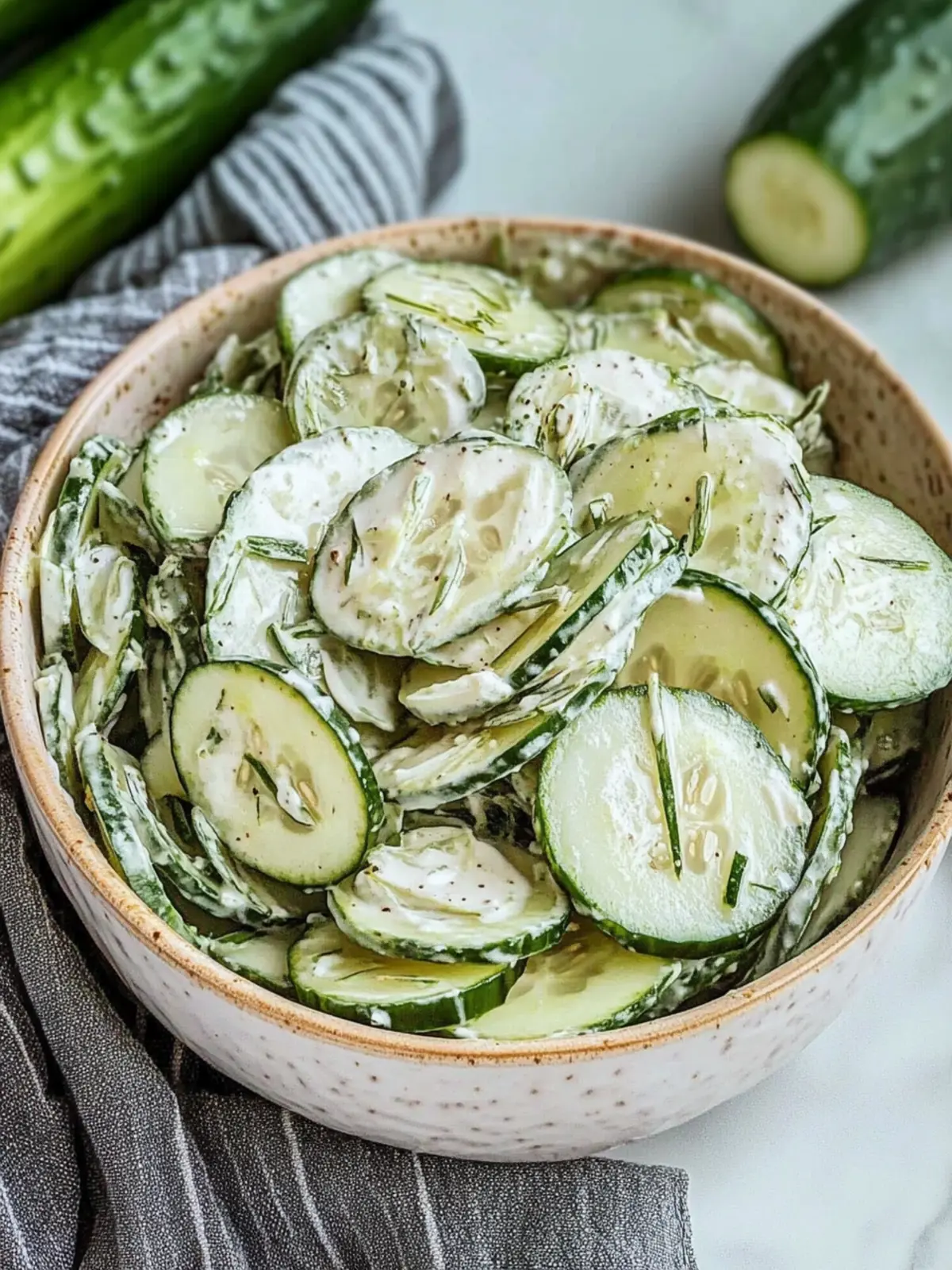 Delicious Creamy German Cucumber Salad In Just 10 Minutes 3 Creamy German Cucumber Salad