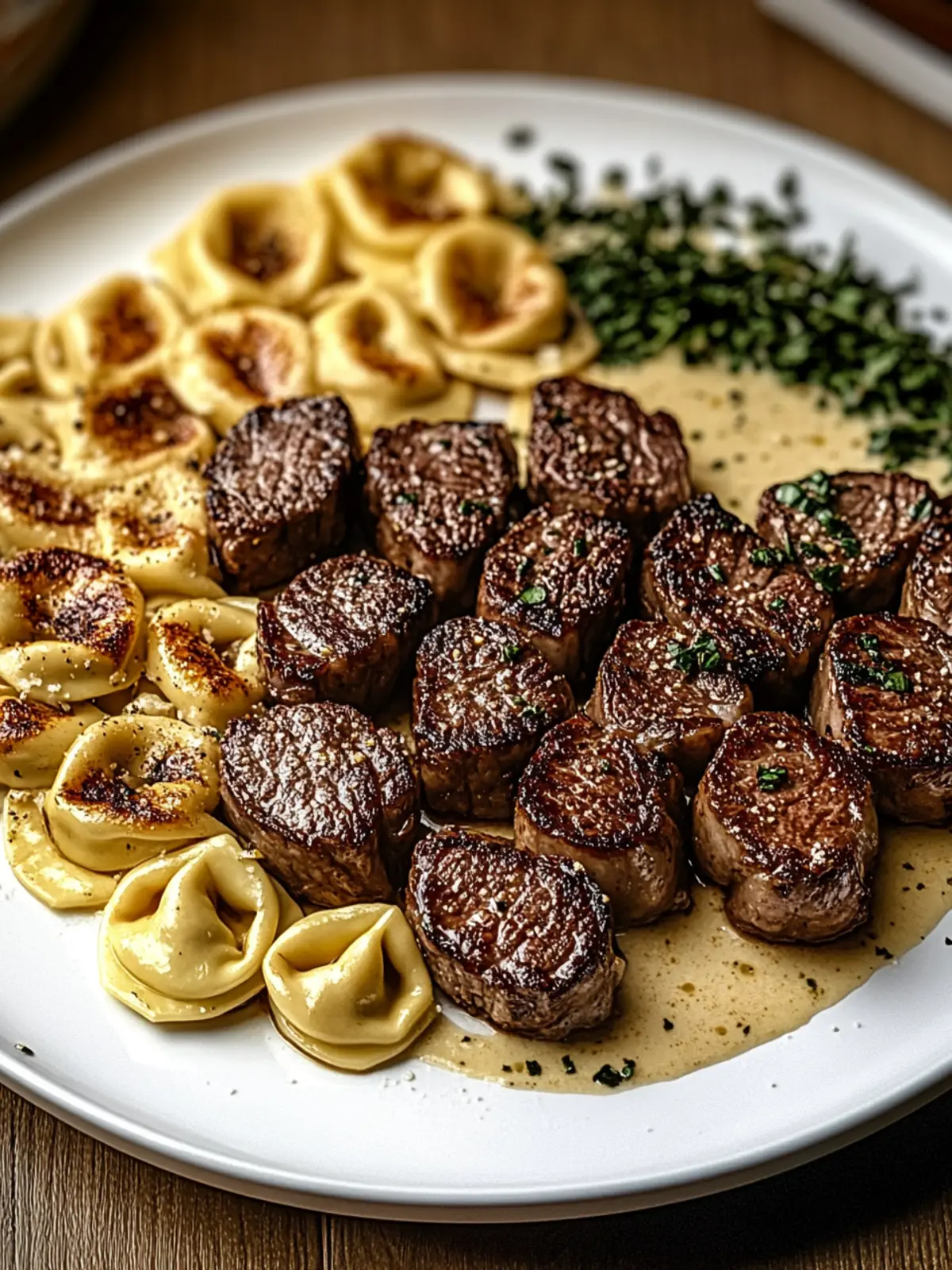 Savor Garlic Butter Steak with Cheesy Alfredo Tortellini Joy 3 Garlic Butter Steak with Cheesy Alfredo Tortellini