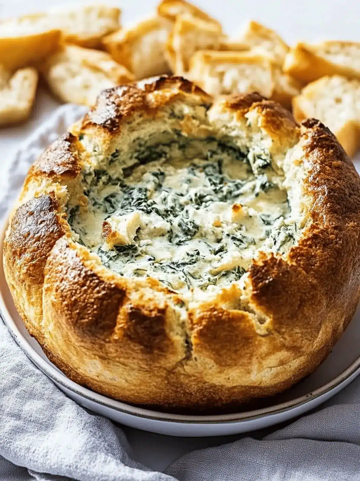 Irresistible Spinach Cob Loaf Dip for Your Next Gathering 2 Spinach Cob Loaf Dip