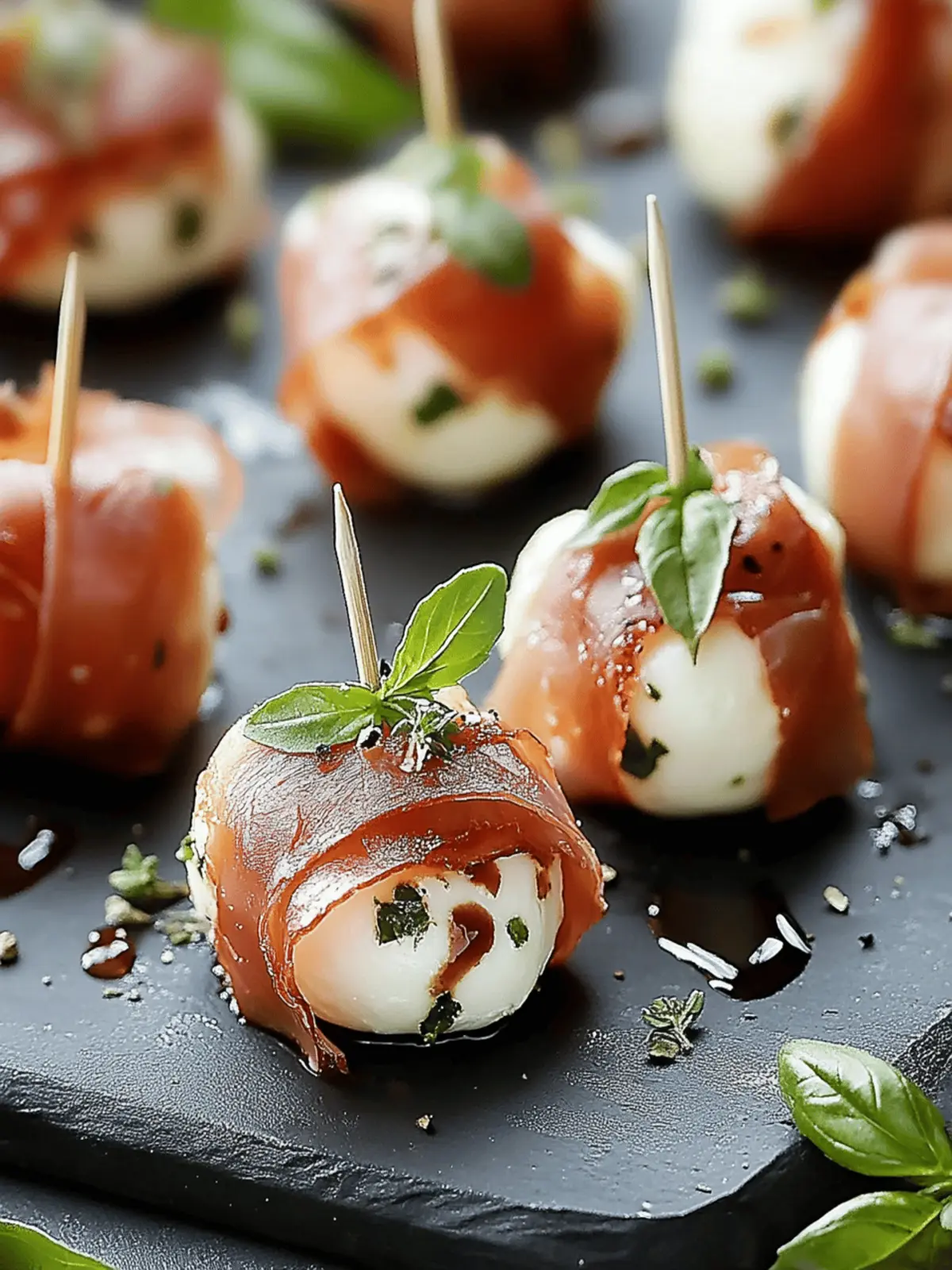 Irresistible Prosciutto Wrapped Mozzarella Bites for Parties 2 Prosciutto Wrapped Mozzarella Bites