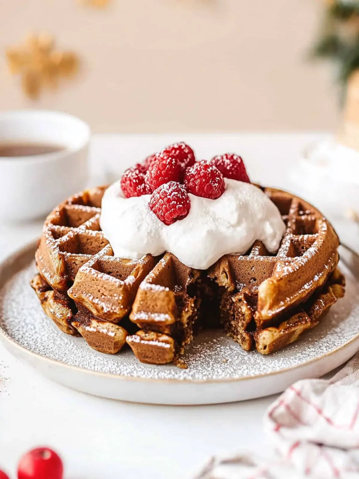 Delicious Christmas Morning Gingerbread Waffles to Delight You 2 Christmas Morning Gingerbread Waffles