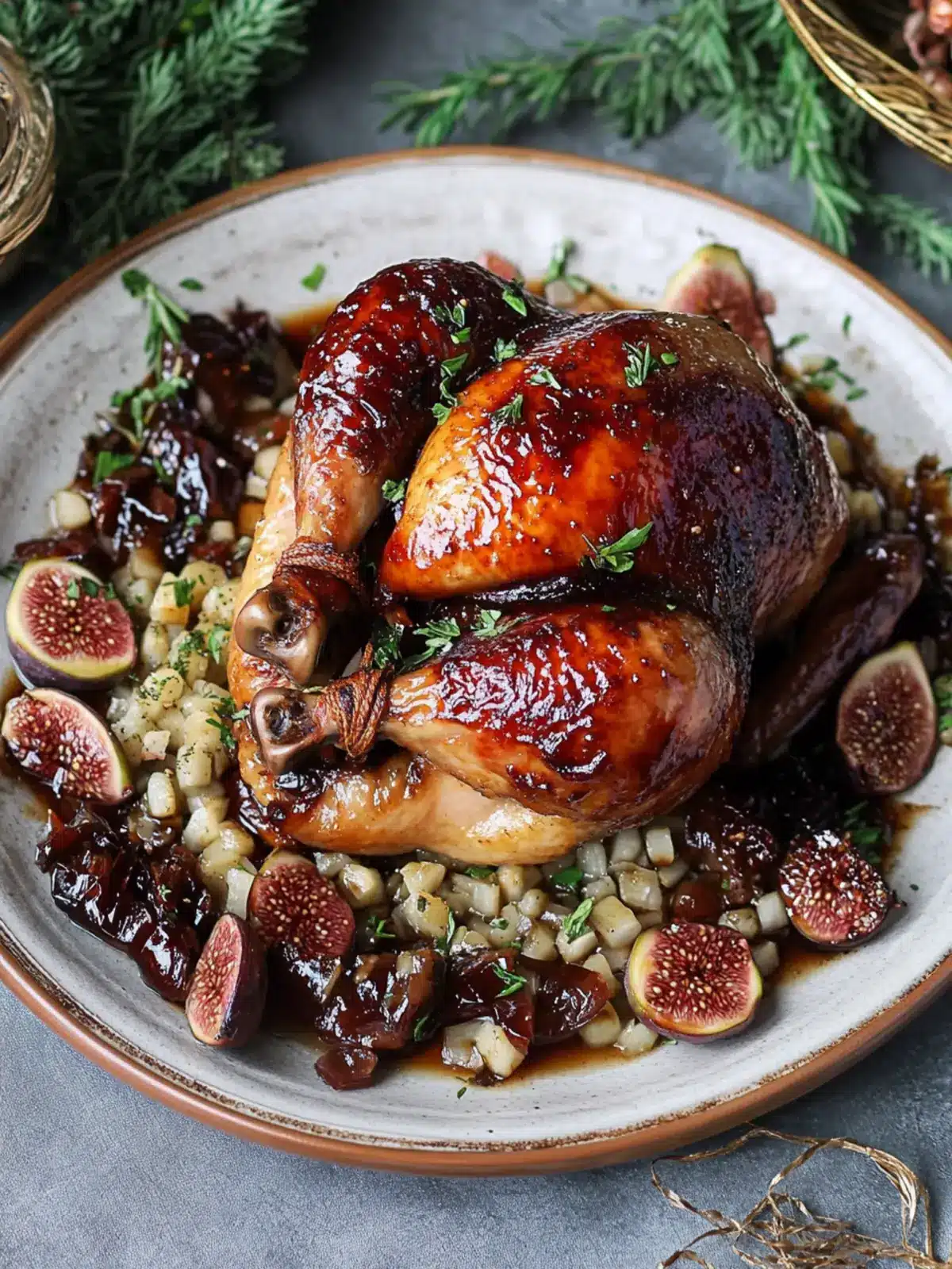 Fig Glazed Cornish Hens with Irresistible Barley Stuffing 2 Fig Glazed Cornish Hens