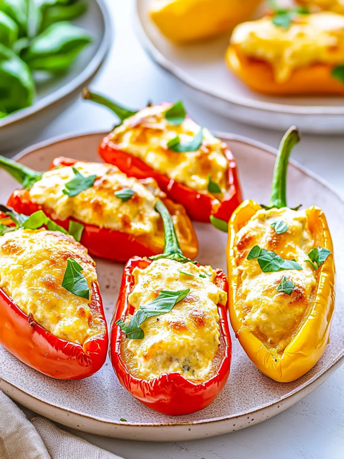 Cream Cheese Stuffed Peppers with Everything Bagel Magic 3 Cream Cheese Stuffed Peppers