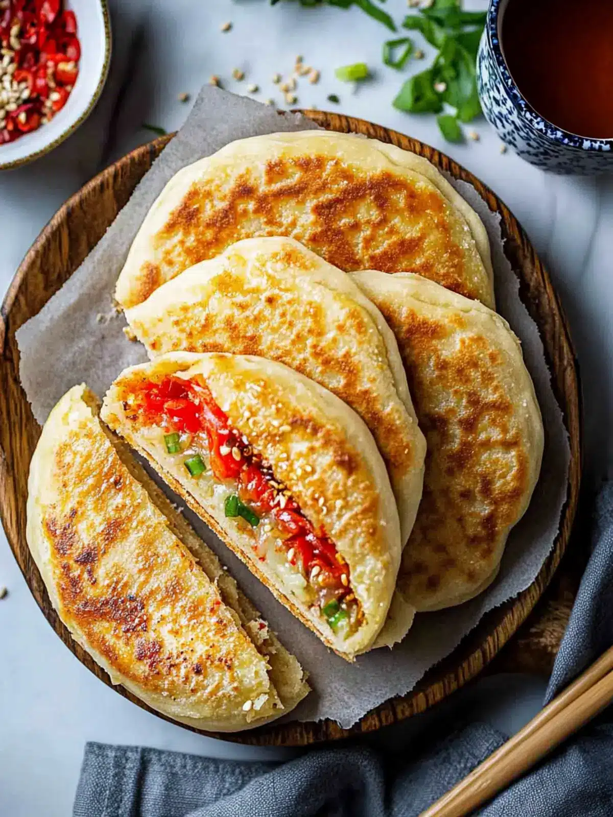 Crispy Stuffed Flatbread: Your New Favorite Comfort Food 2 Crispy Stuffed Flatbread