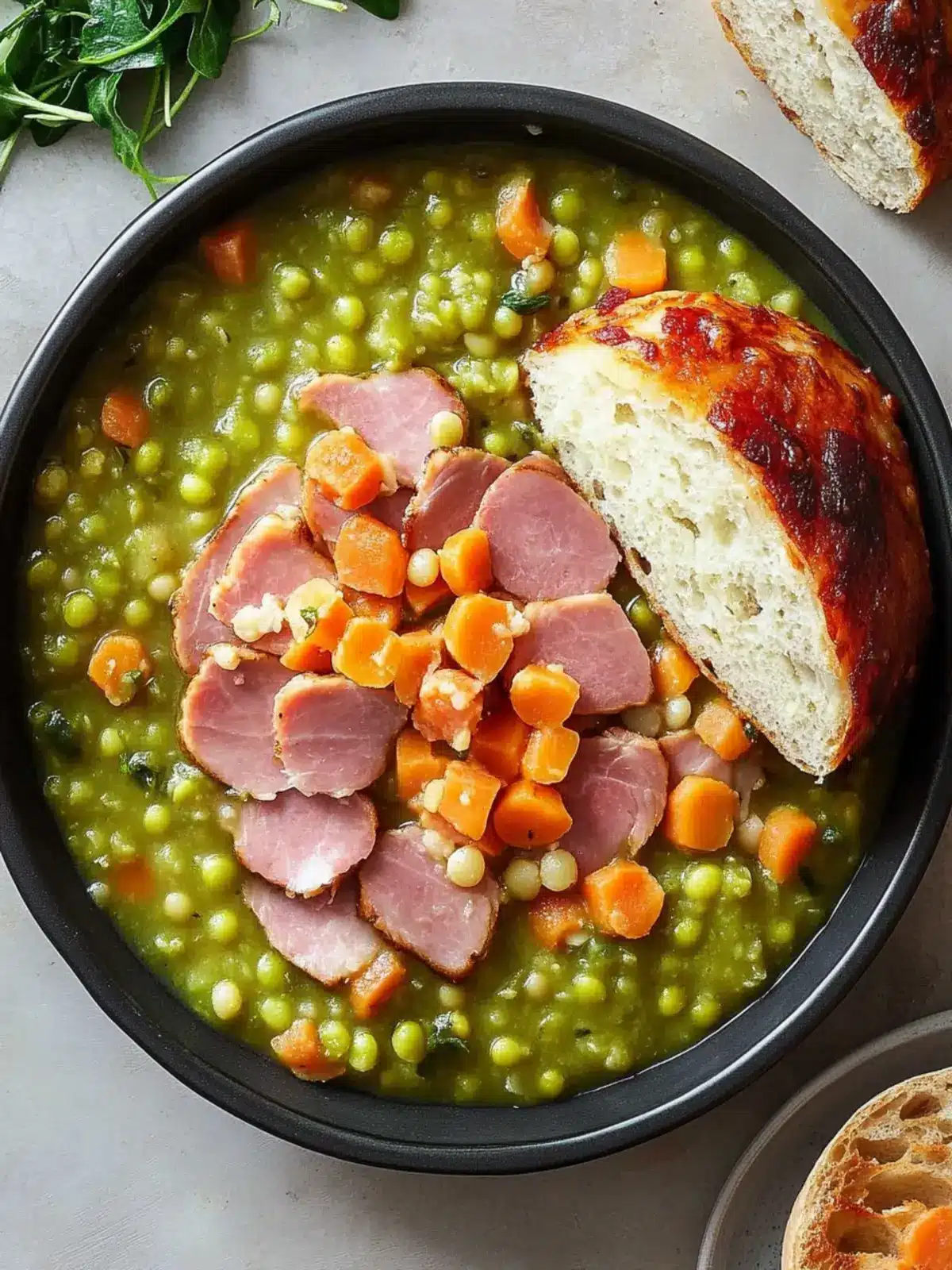 Savory Split Pea Ham Soup for Cozy Comforting Nights 2 Split Pea Ham
