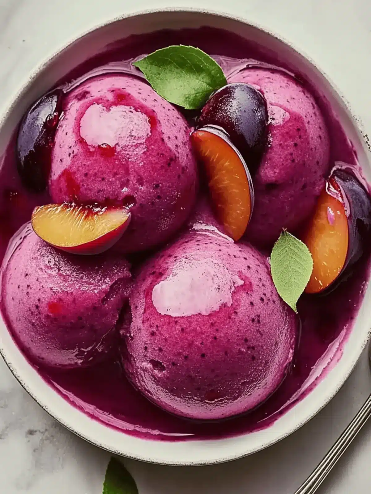 Refreshing Cardamom Plum Sorbet You Can Make at Home 3 Cardamom Plum Sorbet