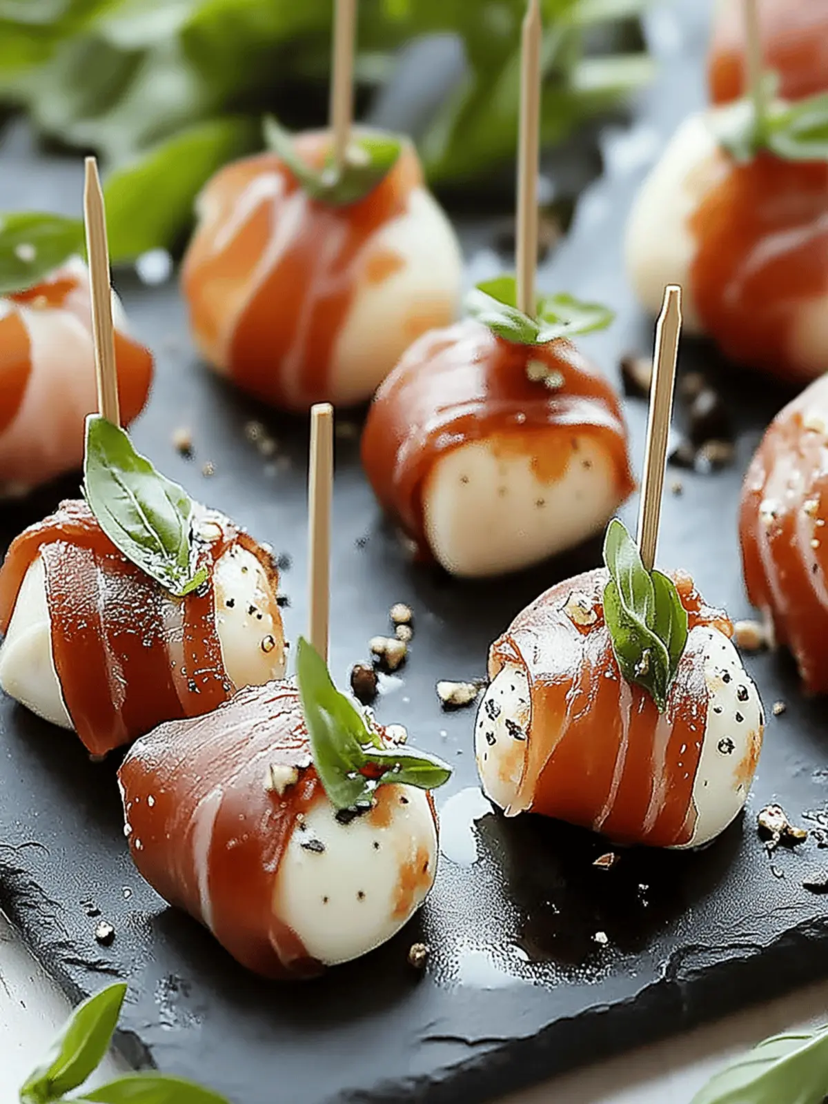Irresistible Prosciutto Wrapped Mozzarella Bites for Parties 3 Prosciutto Wrapped Mozzarella Bites