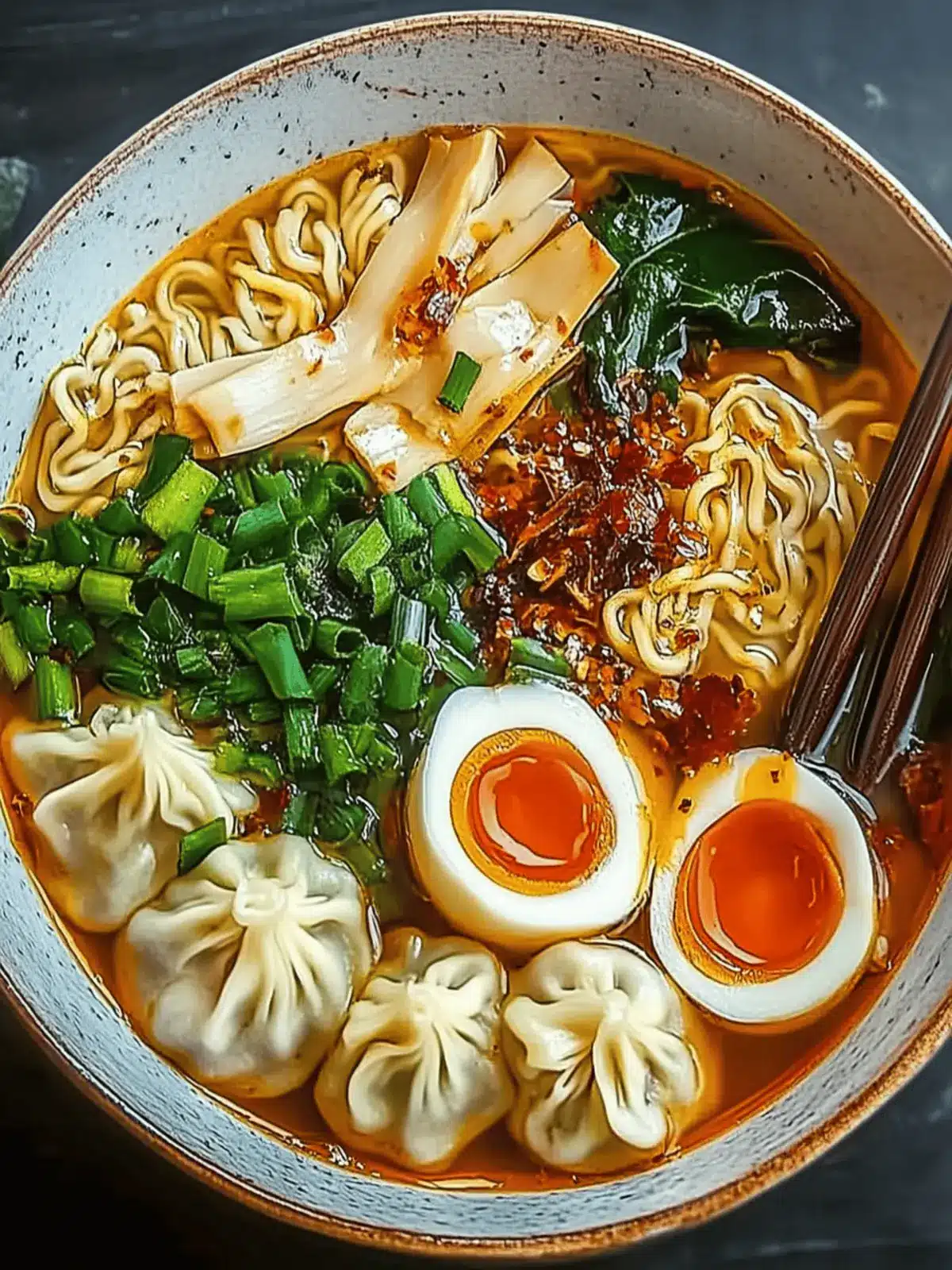 Elevate Dinner with a Cozy Dumpling Ramen Bowl Delight 4 Dumpling Ramen Bowl