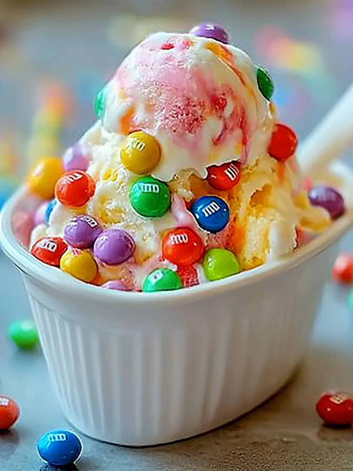 No Churn Skittles Ice Cream That ll Brighten Your Day 3 No Churn Skittles Ice Cream