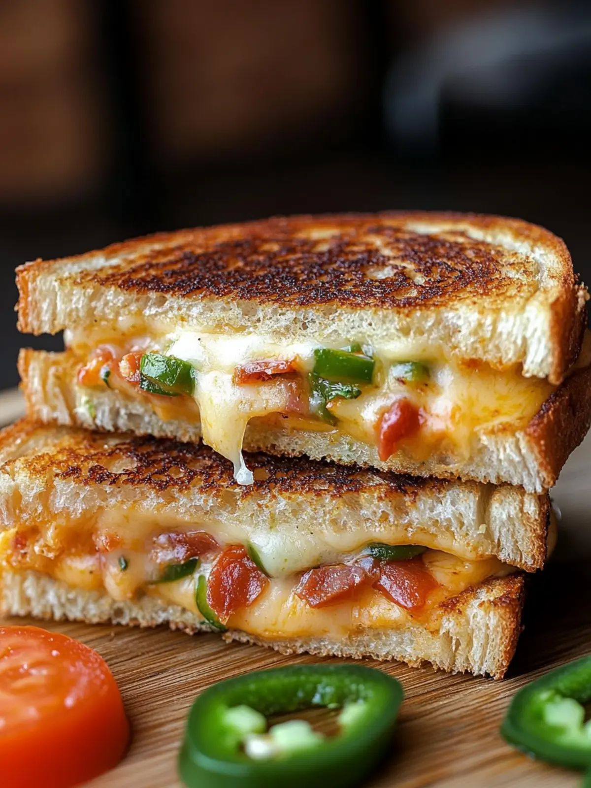 Indulge in Roasted Jalape o Popper Grilled Cheese Bliss 2 Roasted Jalape o Popper Grilled Cheese