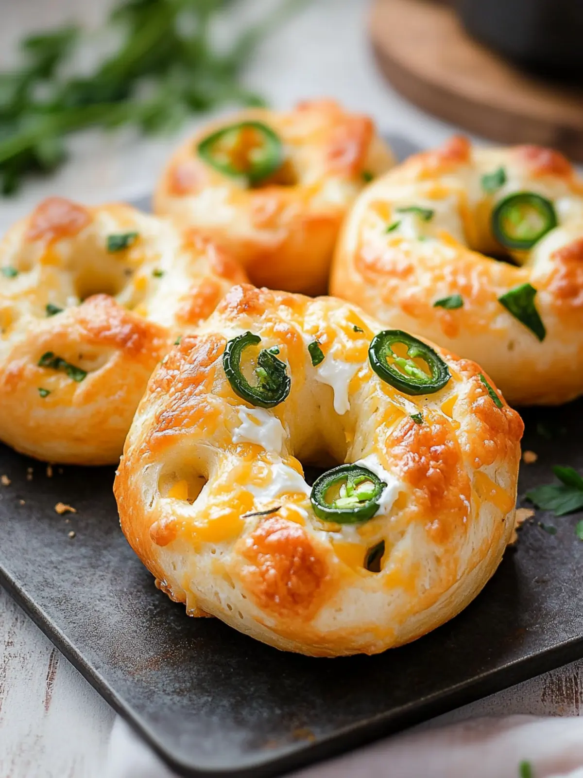 Spice Up Mornings with Jalapeno Cheddar Greek Yogurt Bagels 4 Jalapeno Cheddar Greek Yogurt Bagels
