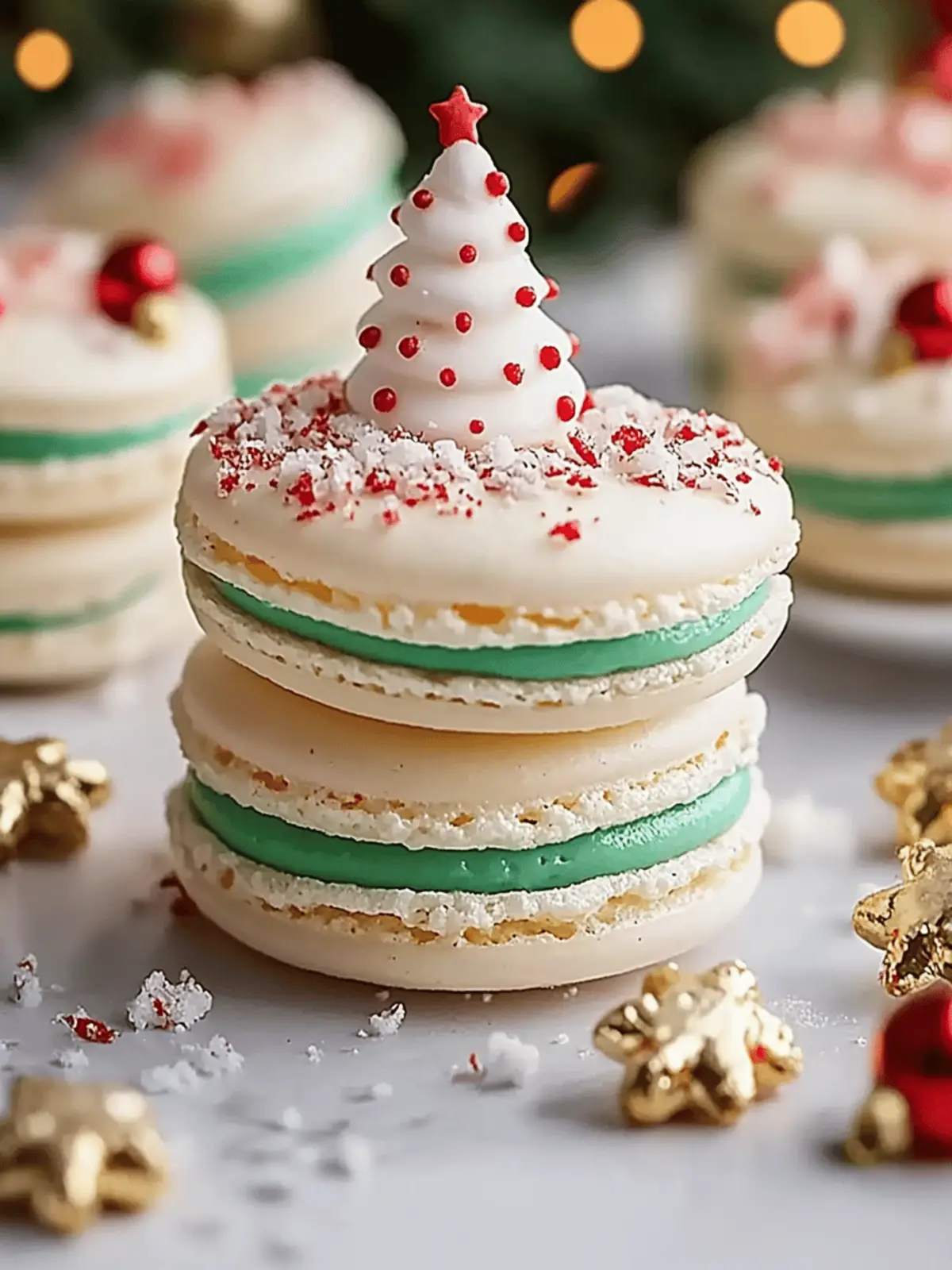 Delicious Christmas Tree Cake Macarons You ll Love Making 2 Christmas Tree Cake Macarons