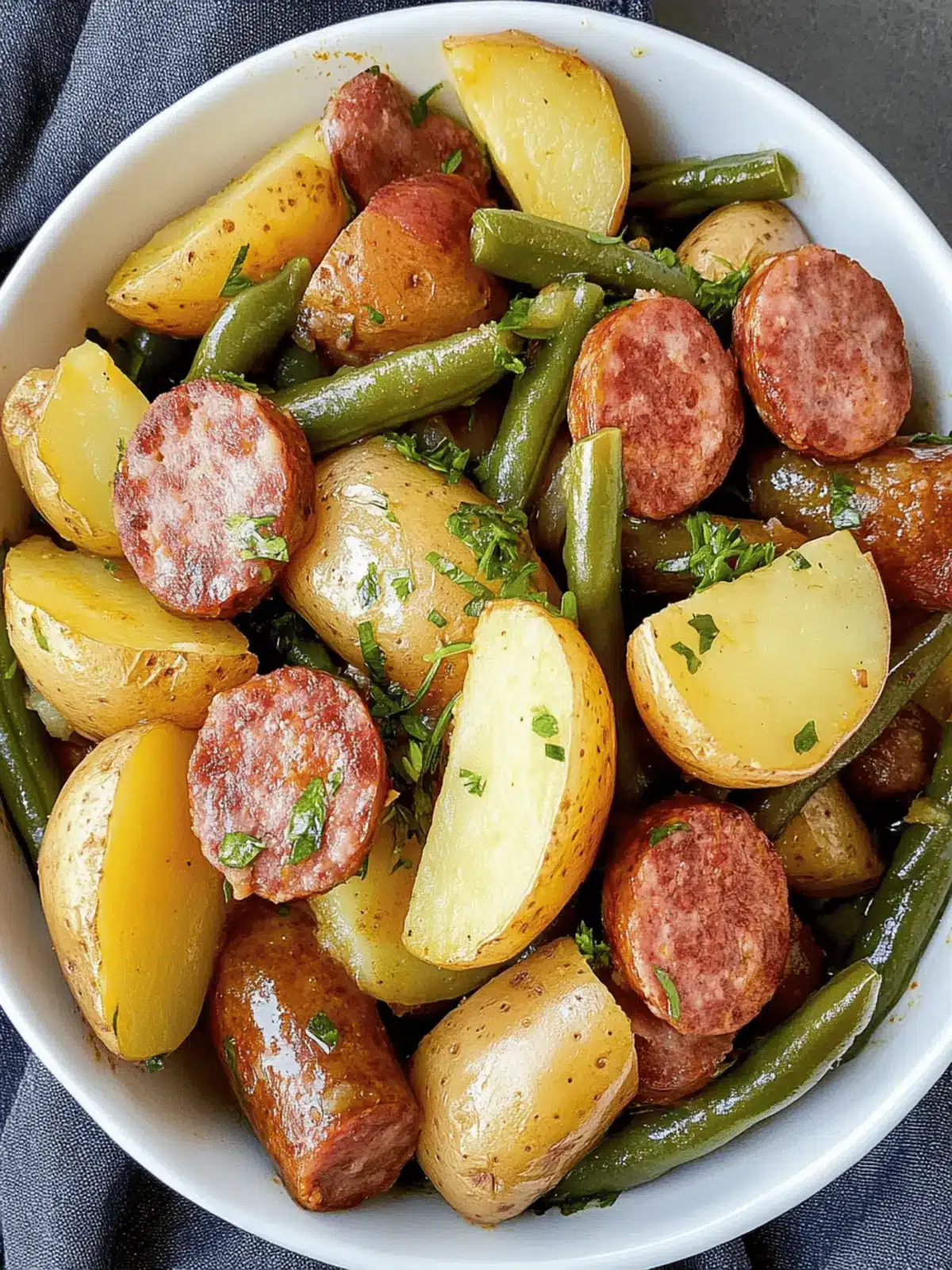 Crockpot Sausage, Potatoes & Green Beans for Cozy Family Nights 3 Crockpot Sausage, Potatoes & Green Beans