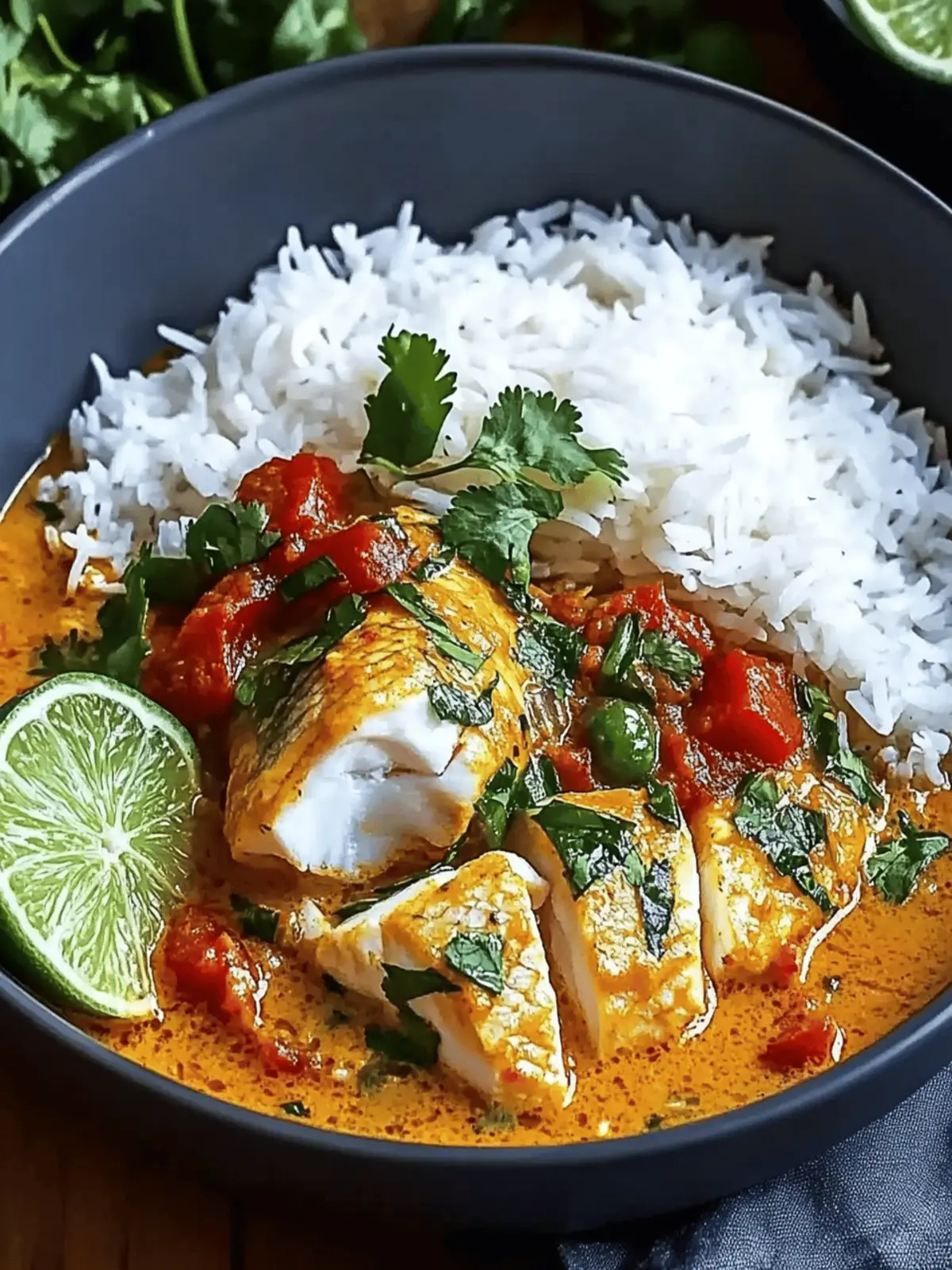 Coconut Lime Fish Curry with Jasmine Rice for a Zesty Feast 2 Coconut Lime Fish Curry with Jasmine Rice