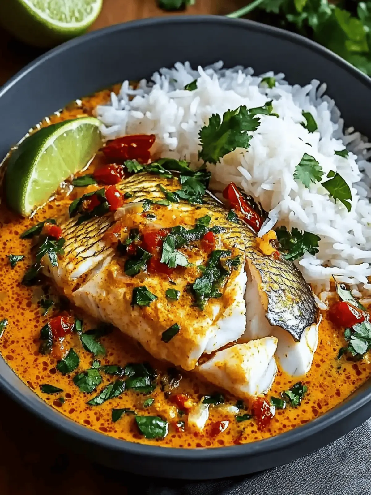 Coconut Lime Fish Curry with Jasmine Rice for a Zesty Feast 4 Coconut Lime Fish Curry with Jasmine Rice