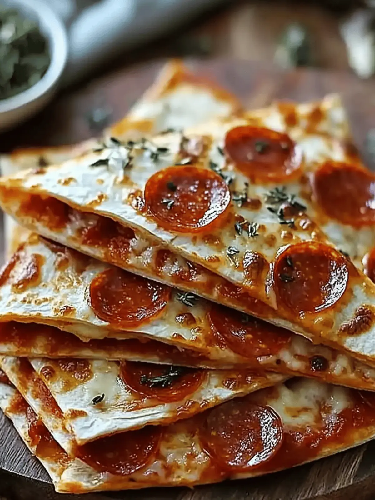 Pepperoni Pizzadillas: Quick, Cheesy Delight in 15 Minutes 3 Pepperoni Pizzadillas